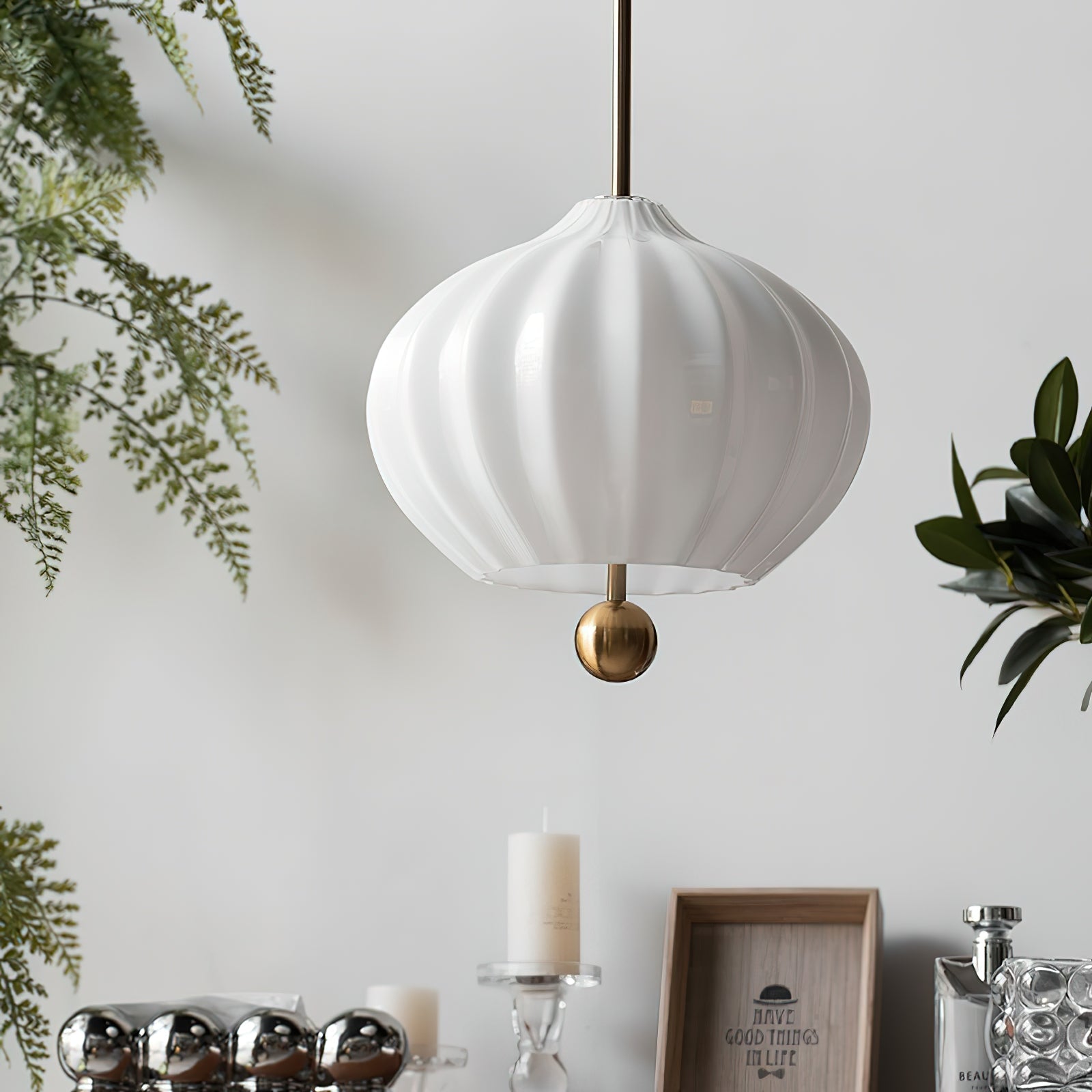 Zamarir Modern Minimalist Metal Glass Pendant Lamp - Lamp Copper