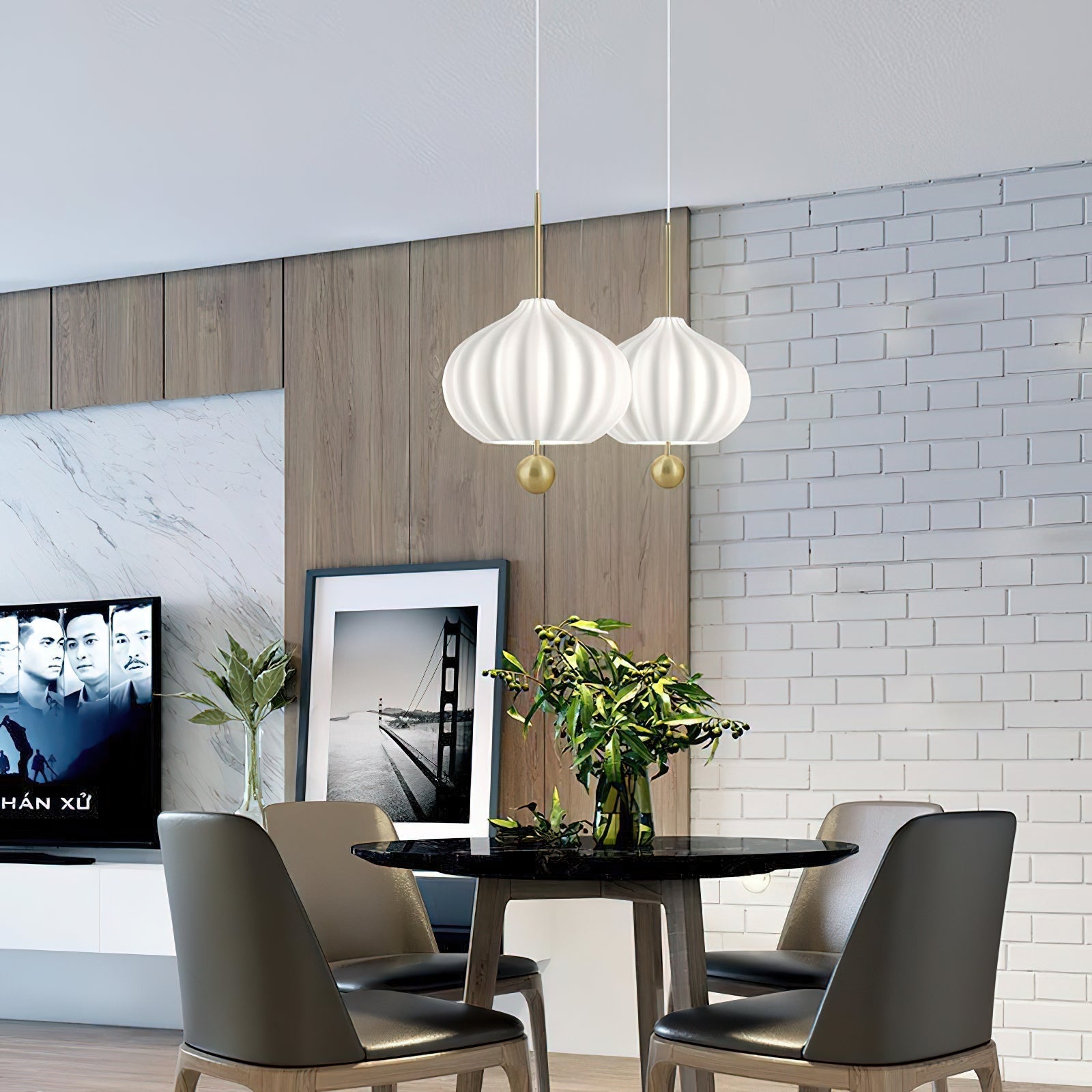 Zamarir Modern Minimalist Metal Glass Pendant Lamp - Lamp Copper