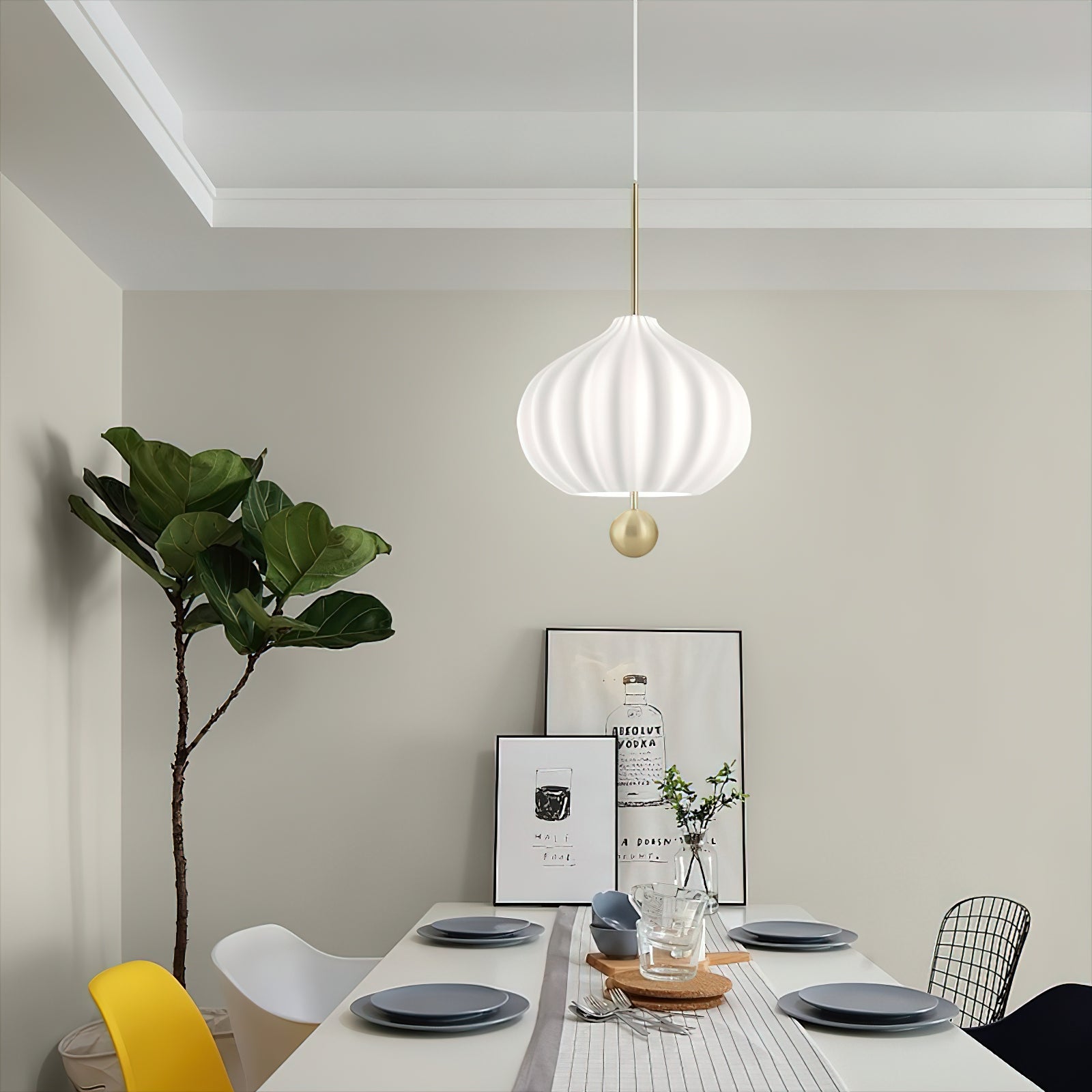 Zamarir Modern Minimalist Metal Glass Pendant Lamp - Lamp Copper