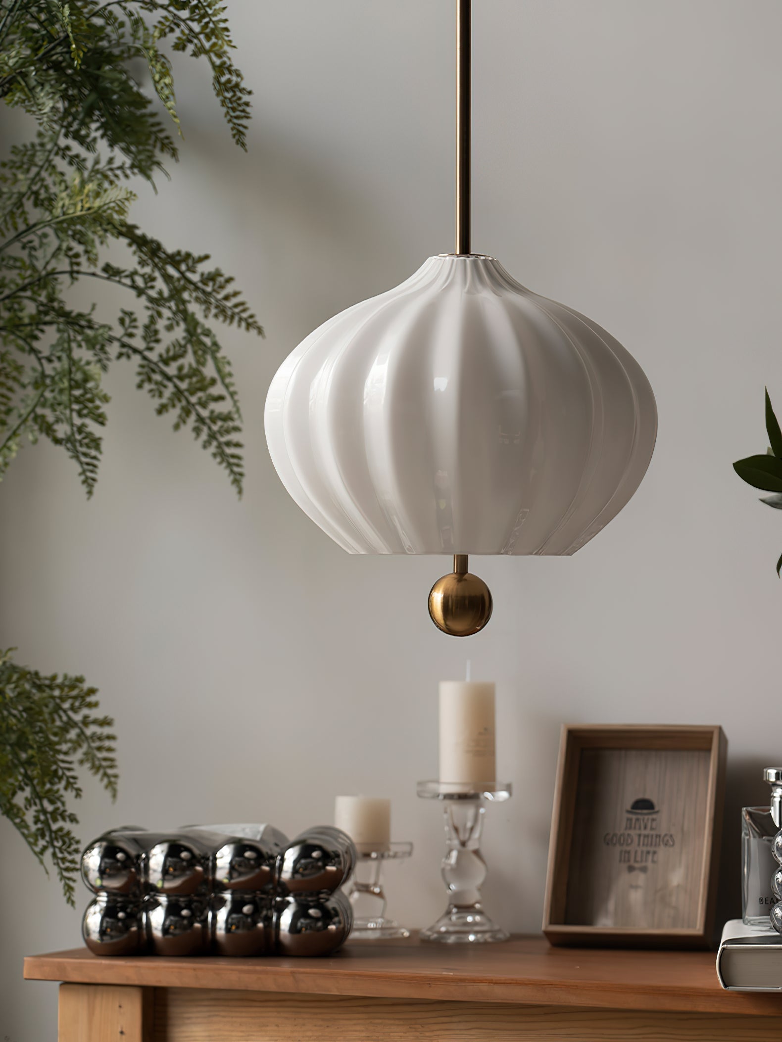 Zamarir Modern Minimalist Metal Glass Pendant Lamp - Lamp Copper