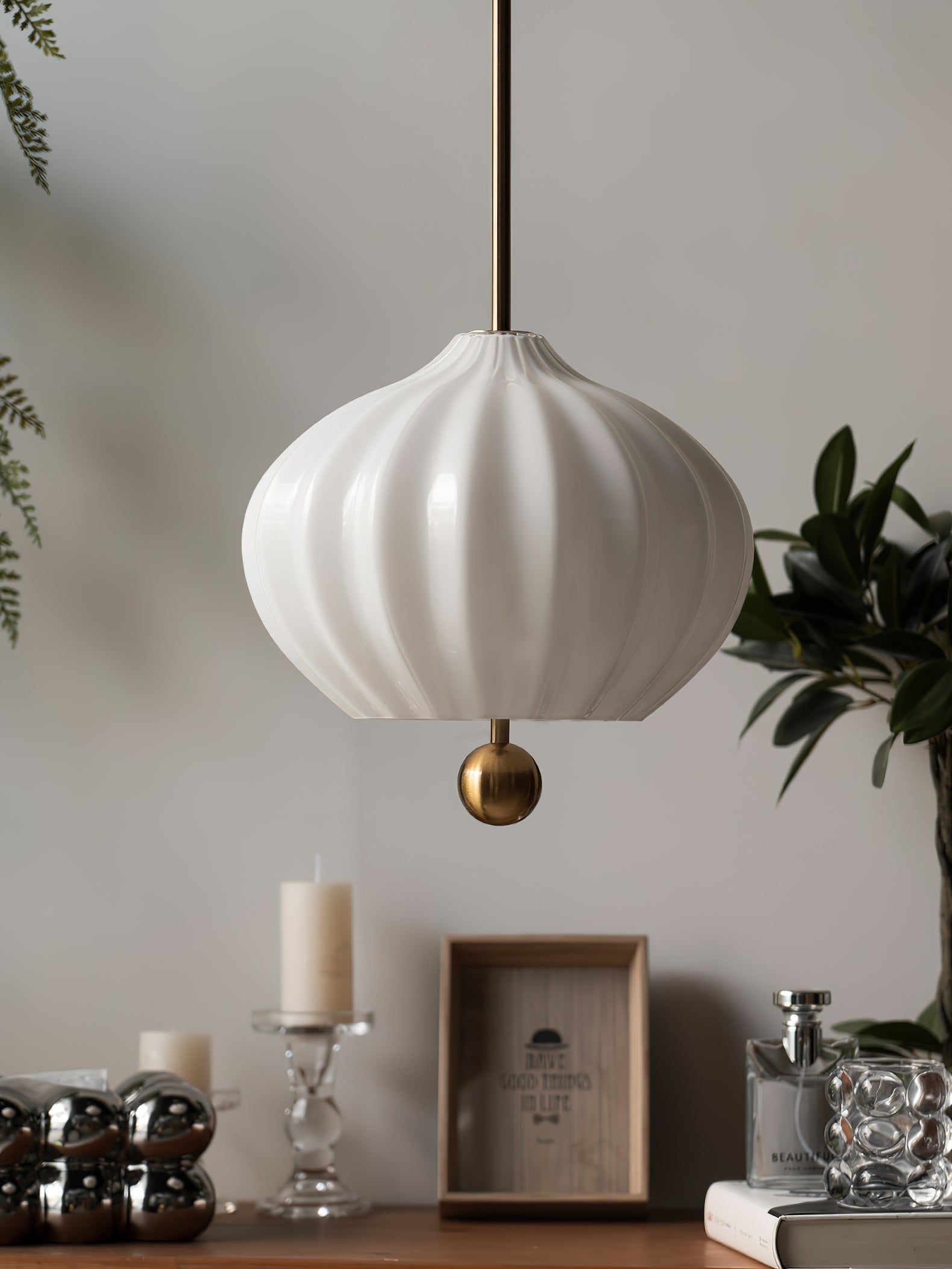 Zamarir Modern Minimalist Metal Glass Pendant Lamp - Lamp Copper