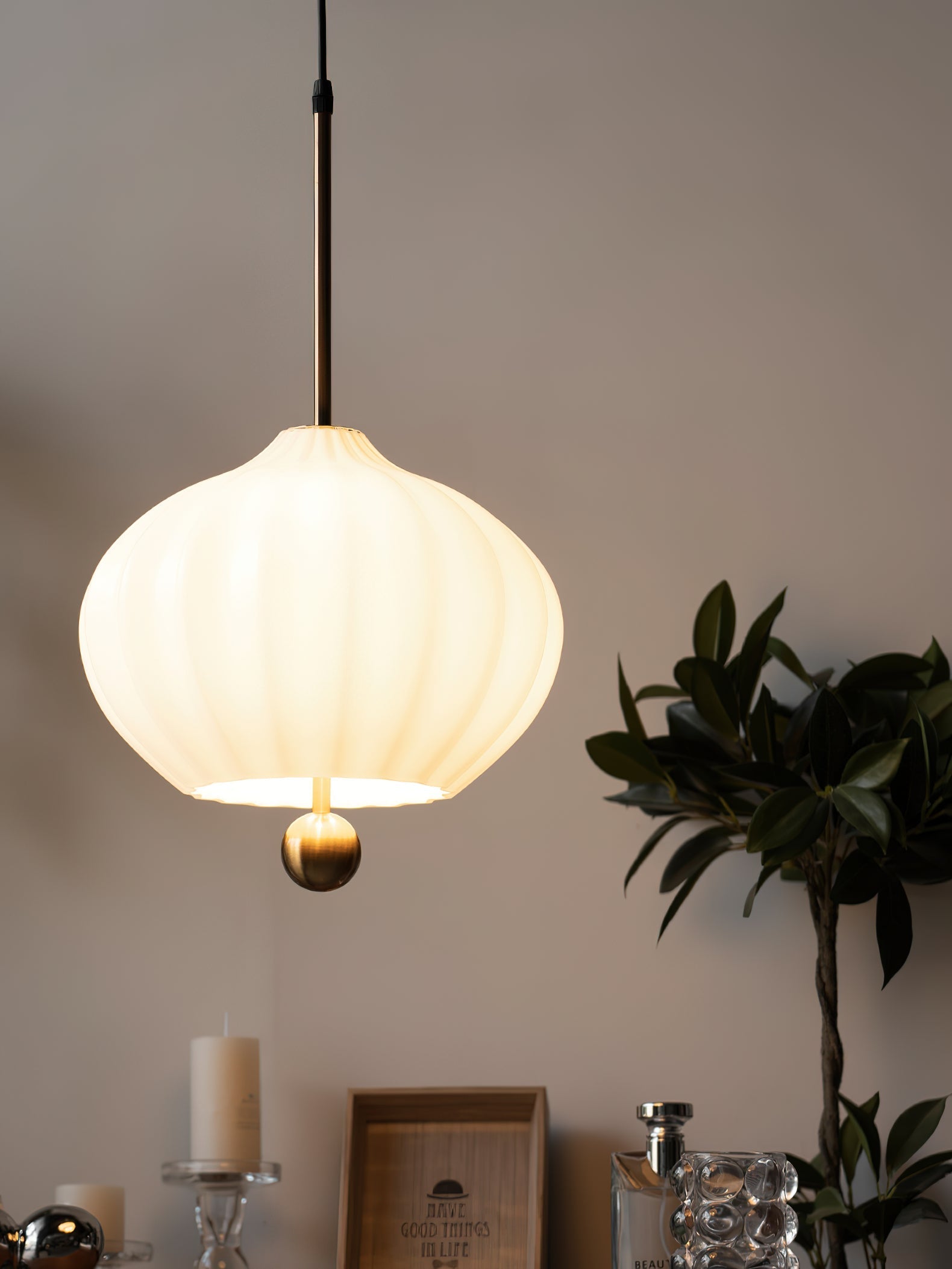 Zamarir Modern Minimalist Metal Glass Pendant Lamp - Lamp Copper