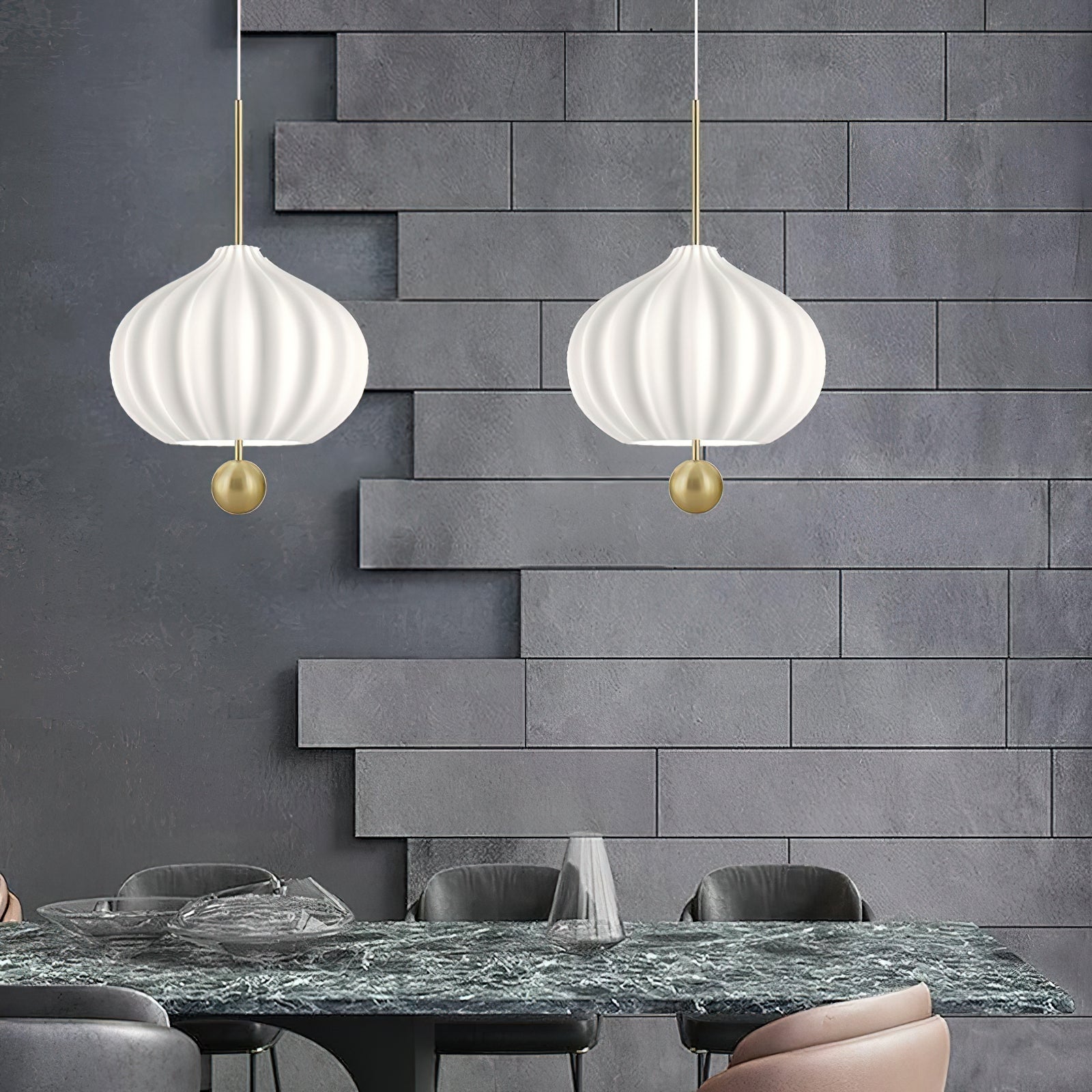 Zamarir Modern Minimalist Metal Glass Pendant Lamp - Lamp Copper