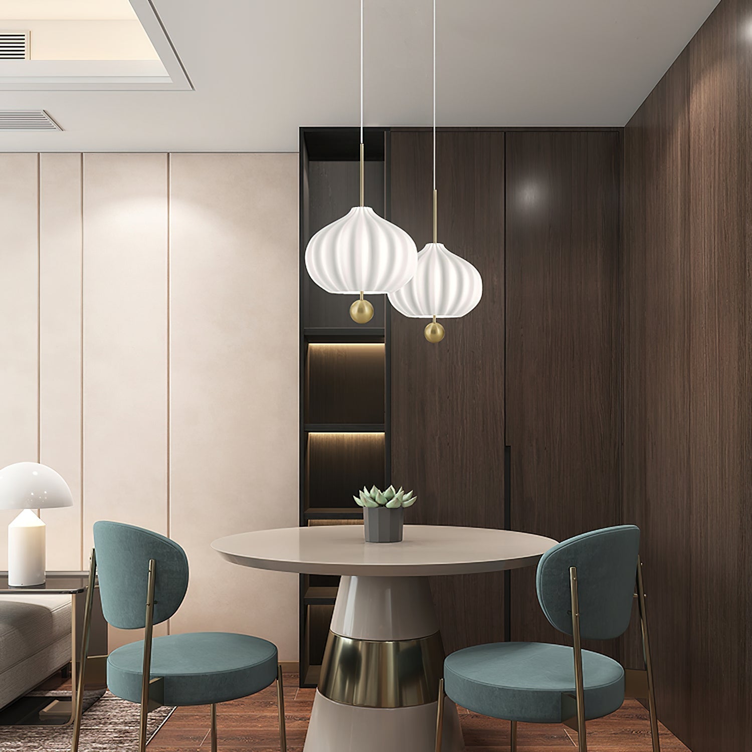Zamarir Modern Minimalist Metal Glass Pendant Lamp - Lamp Copper