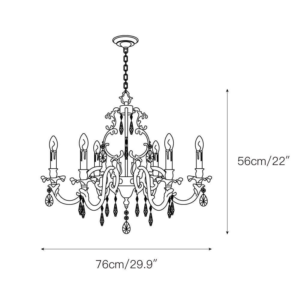 Felix Chandeliers Luxurious Crystal - Lamp Copper