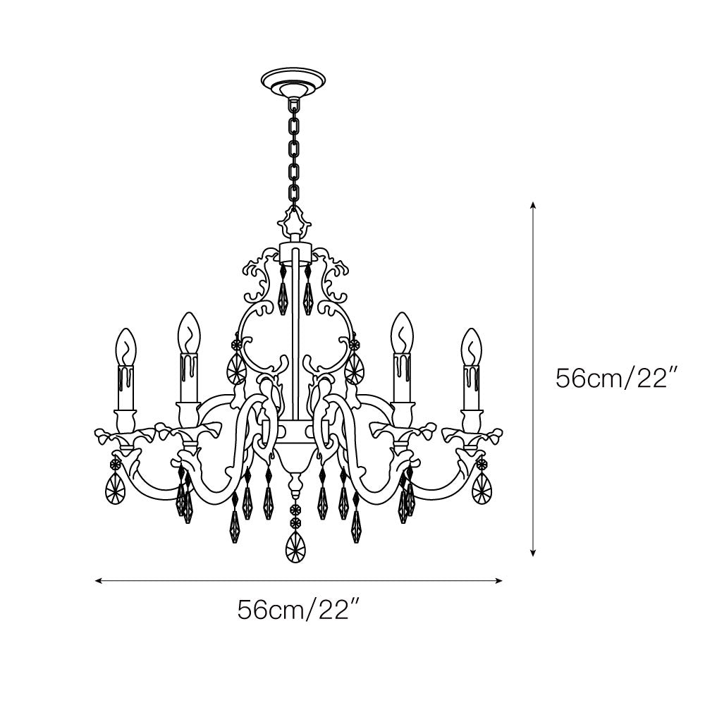 Felix Chandeliers Luxurious Crystal - Lamp Copper