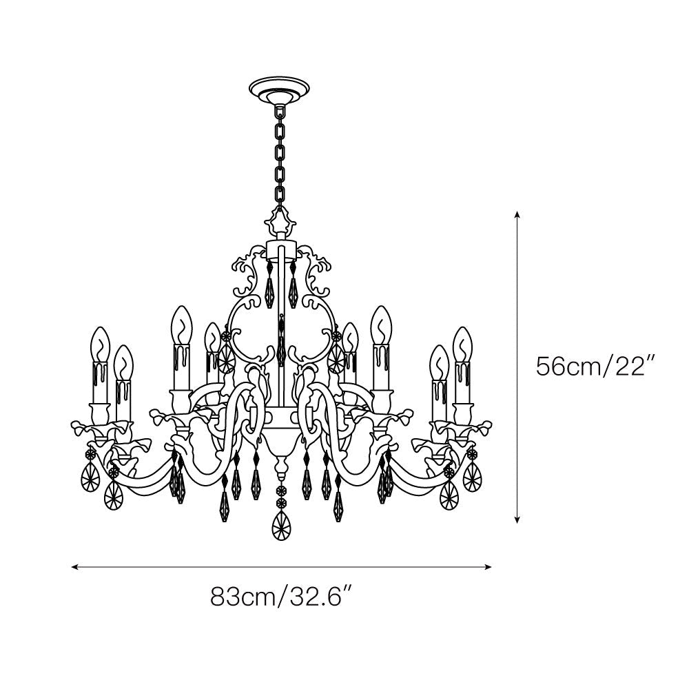 Felix Chandeliers Luxurious Crystal - Lamp Copper