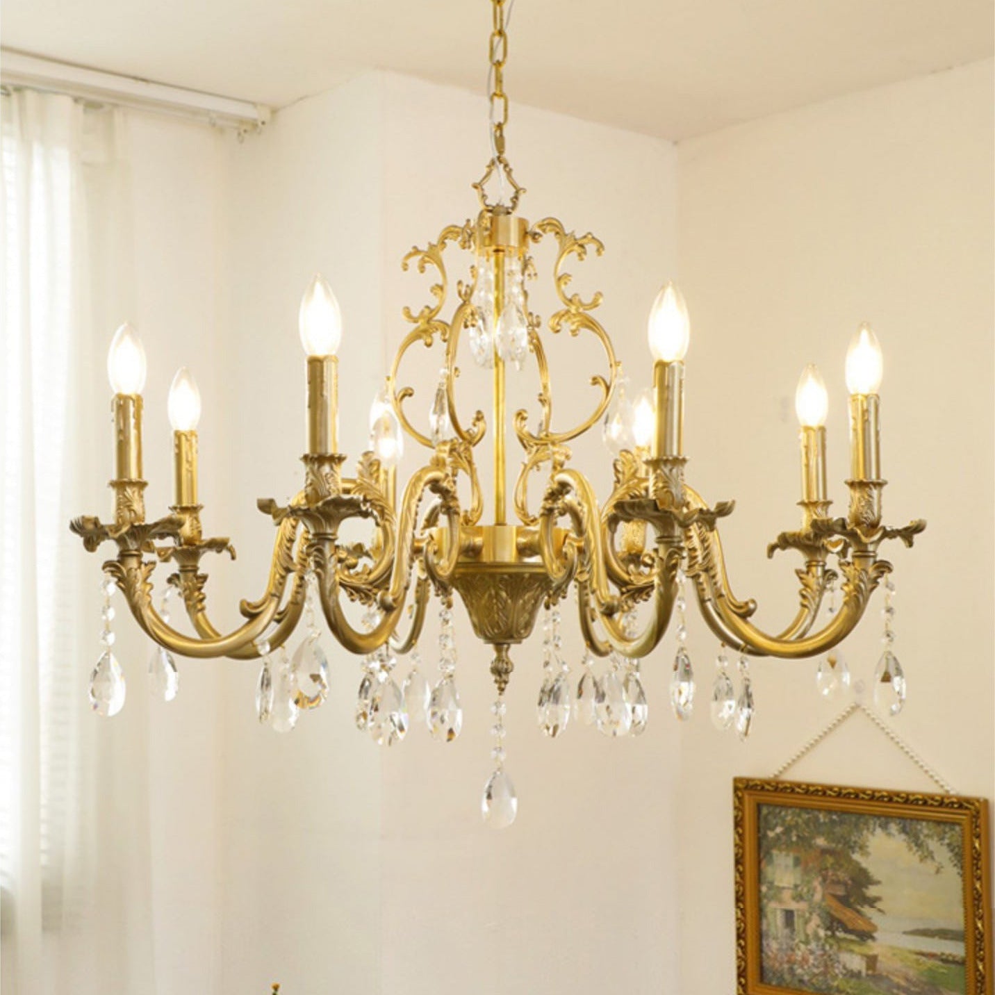 Felix Chandeliers Luxurious Crystal - Lamp Copper