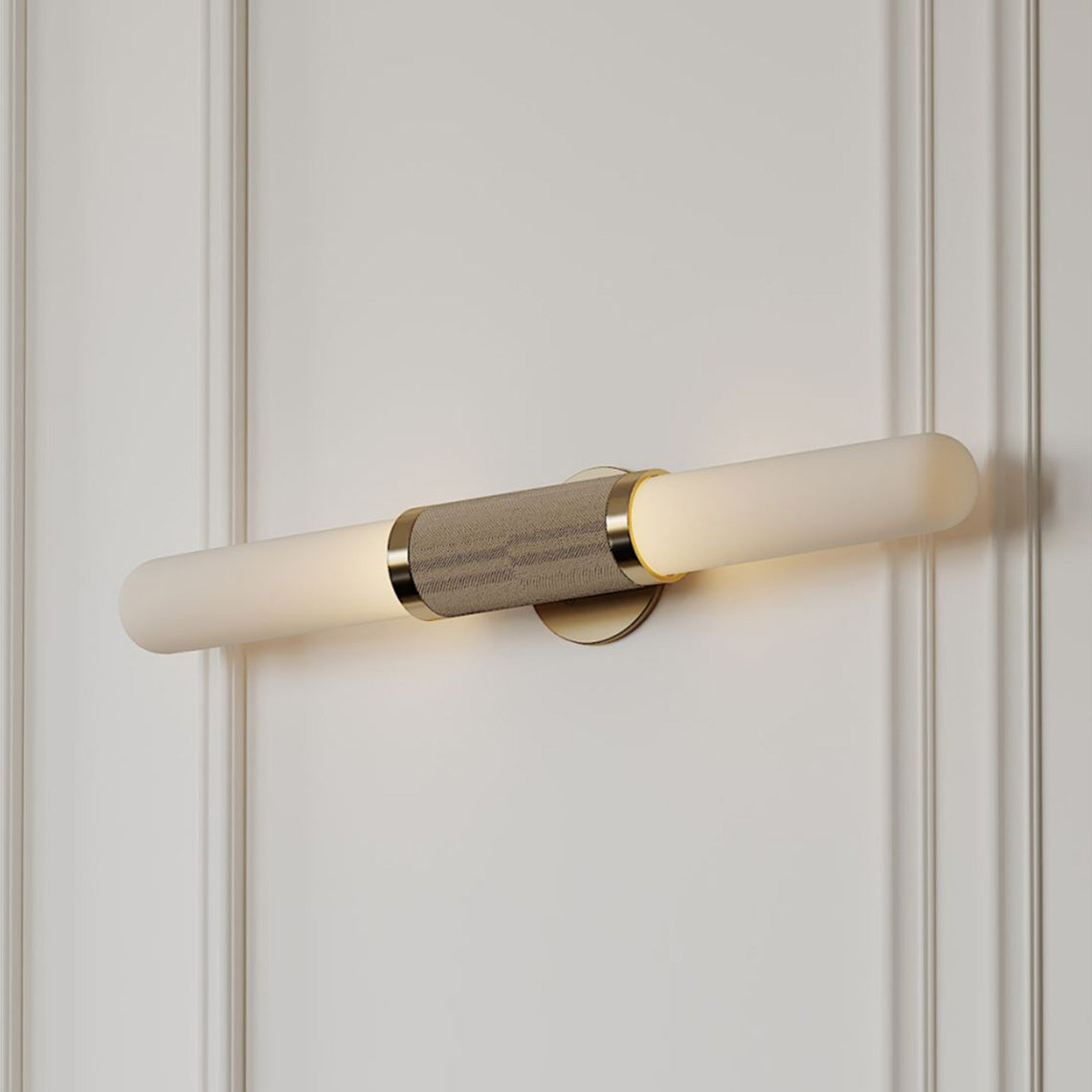 Avaros Modern Minimalist Vanity Metal Glass Wall Lamp - Lamp Copper