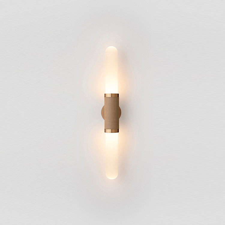 Avaros Modern Minimalist Vanity Metal Glass Wall Lamp - Lamp Copper