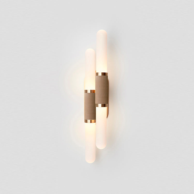Avaros Modern Minimalist Vanity Metal Glass Wall Lamp - Lamp Copper