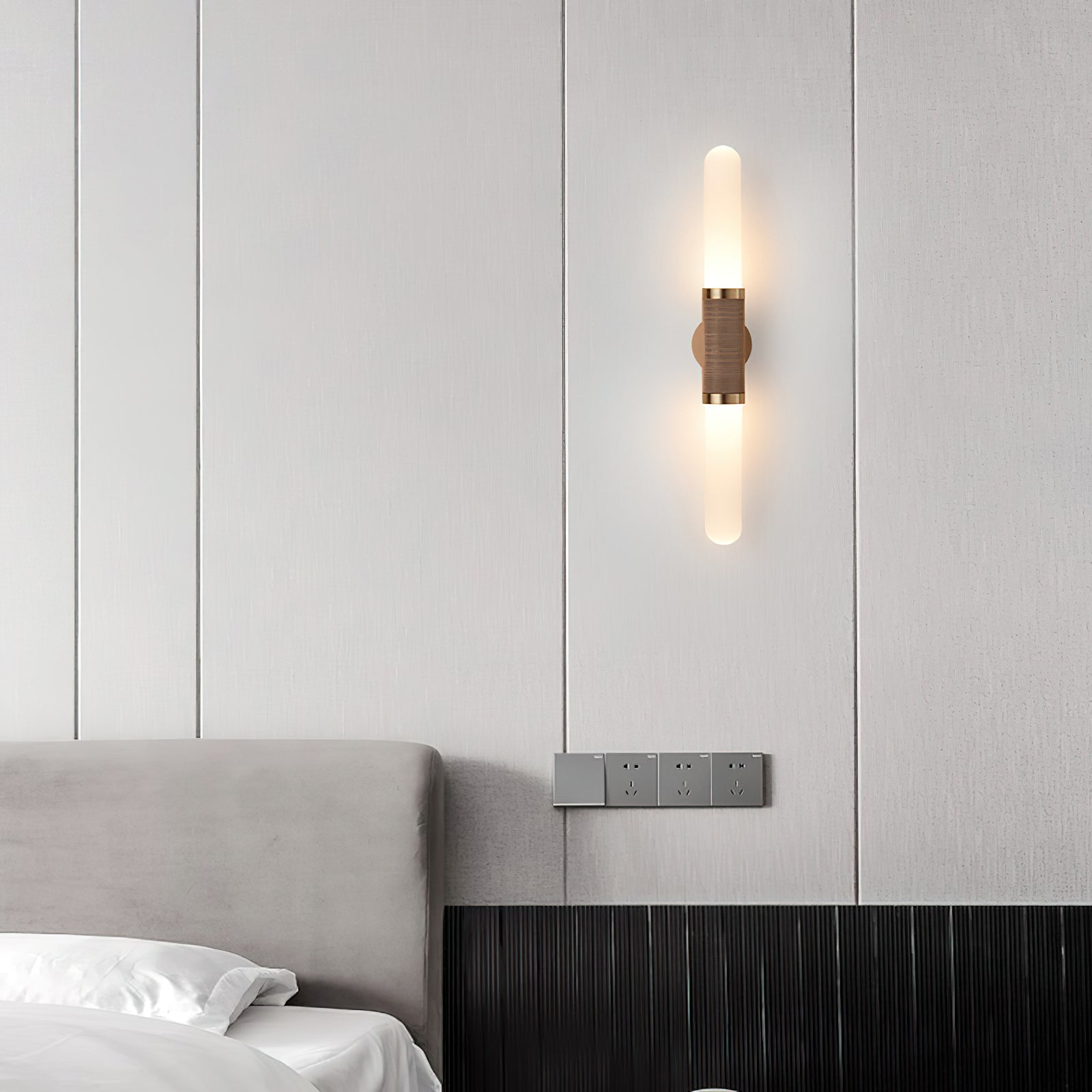 Avaros Modern Minimalist Vanity Metal Glass Wall Lamp - Lamp Copper