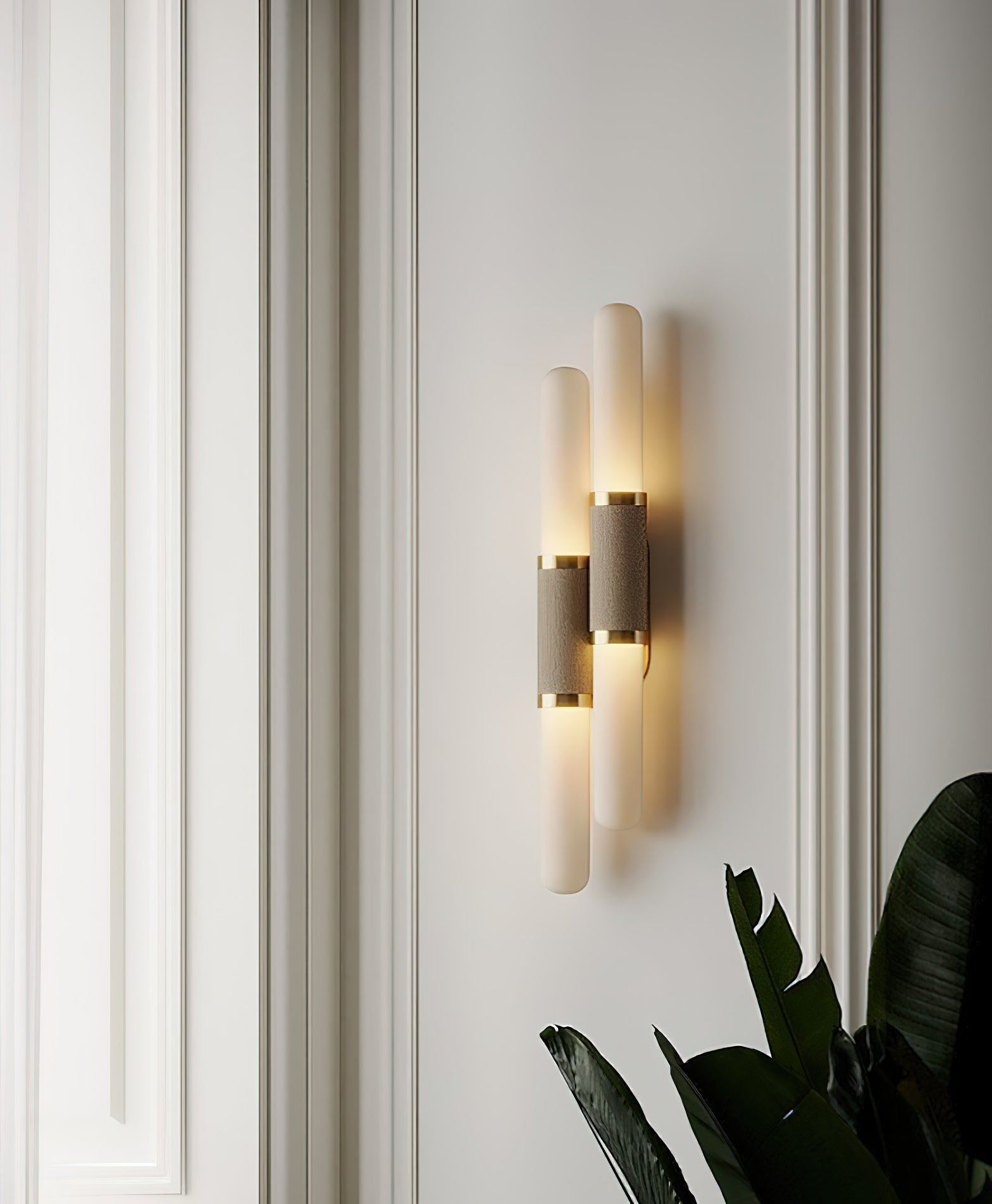 Avaros Modern Minimalist Vanity Metal Glass Wall Lamp - Lamp Copper
