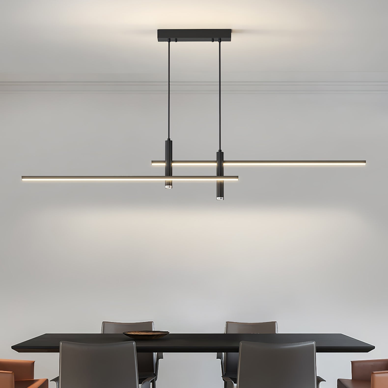 Prym Pendant Light Modern Linear Dining Room - Lamp Copper