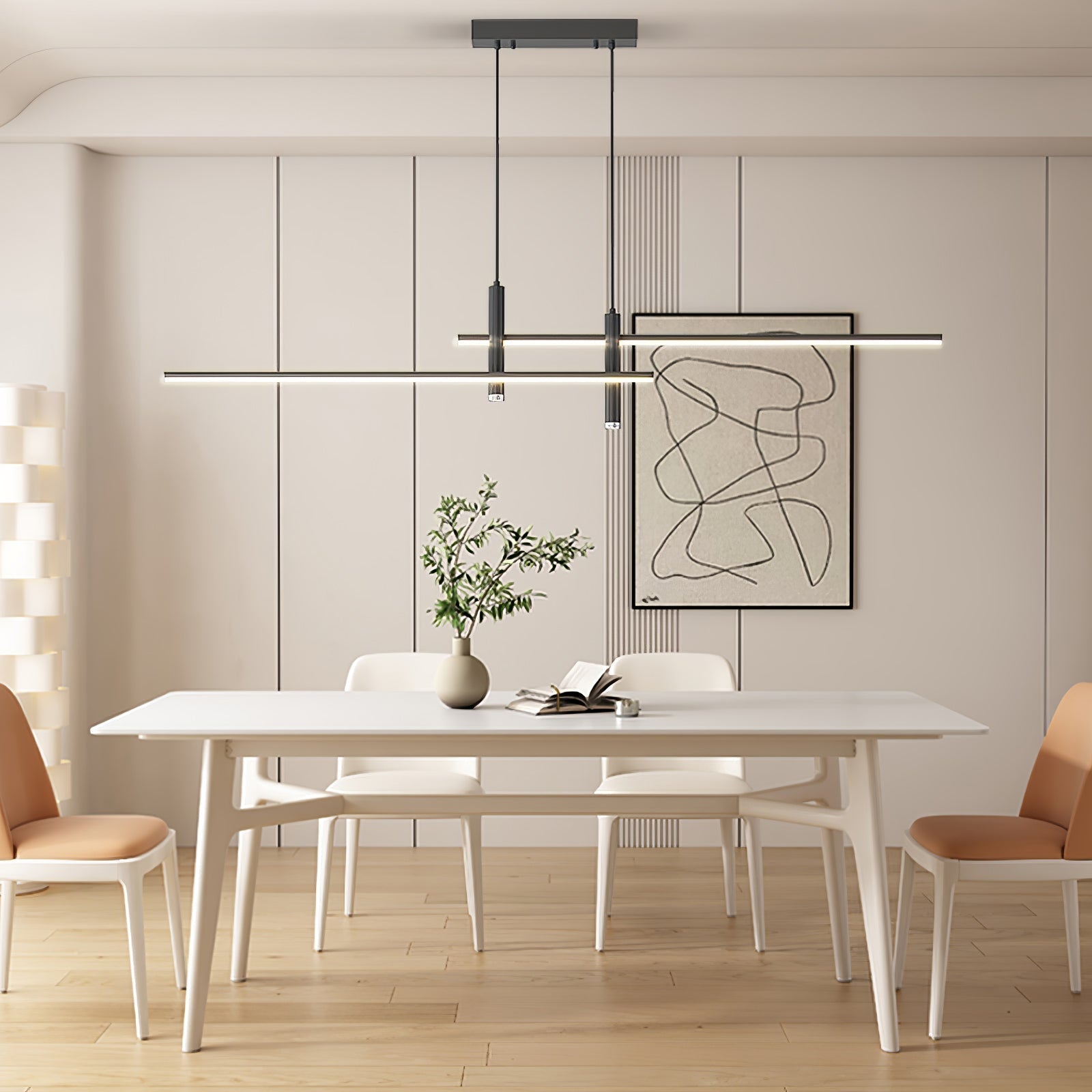 Prym Pendant Light Modern Linear Dining Room - Lamp Copper
