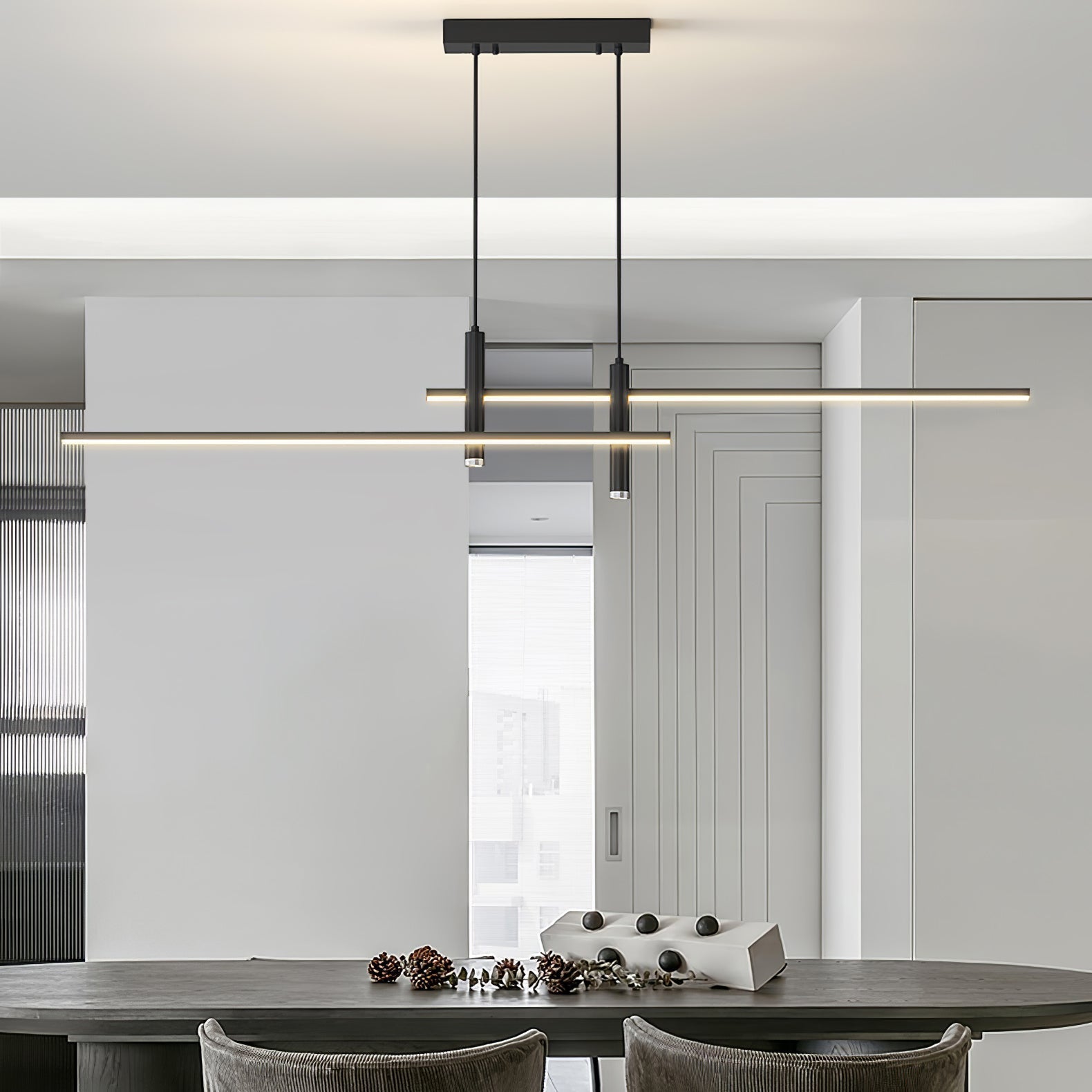 Prym Pendant Light Modern Linear Dining Room - Lamp Copper