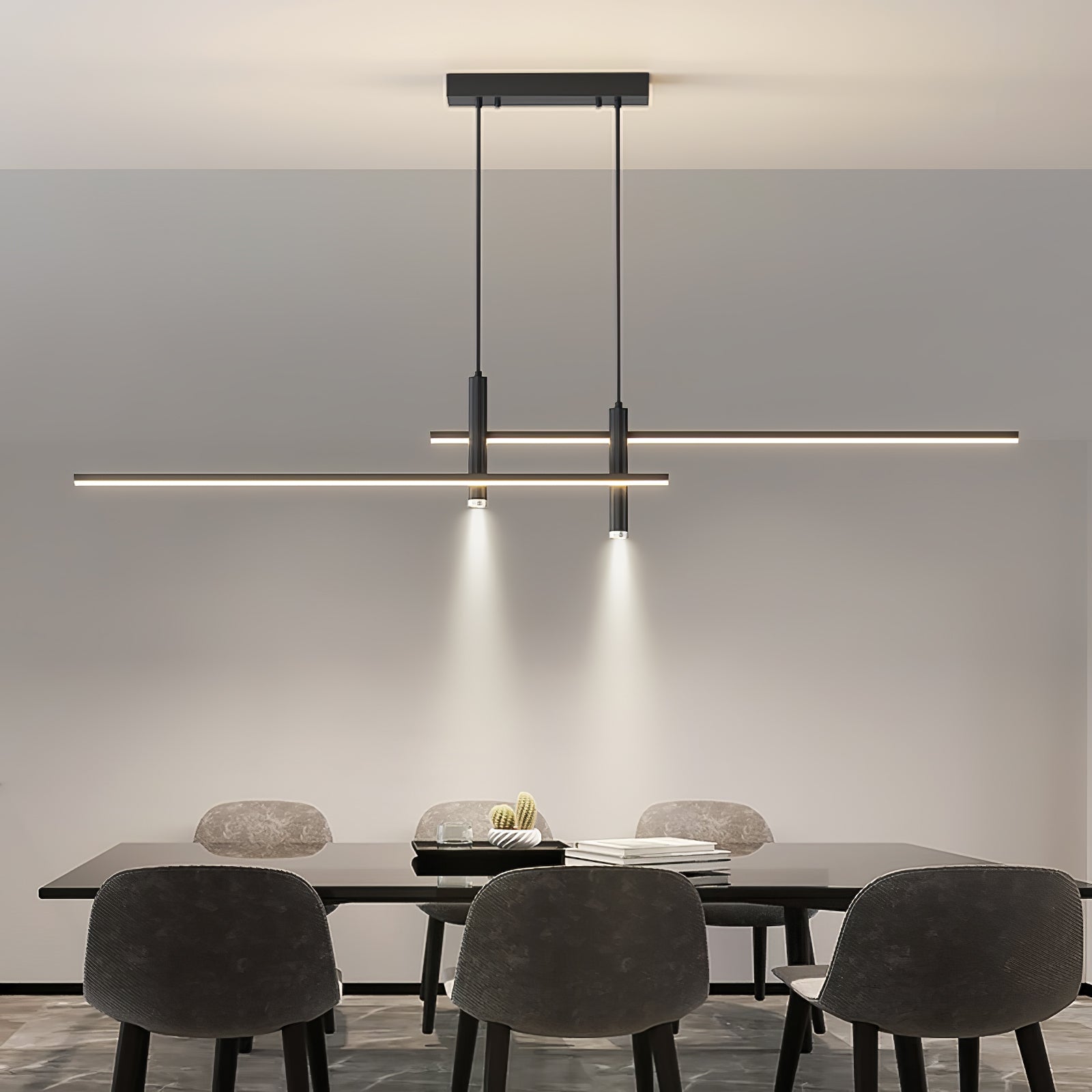 Prym Pendant Light Modern Linear Dining Room - Lamp Copper