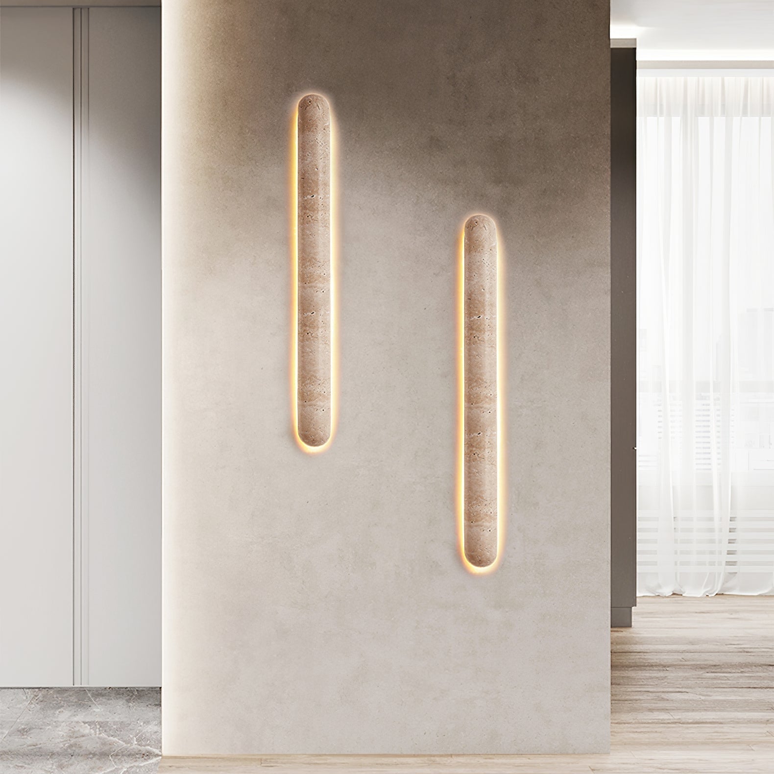 Syveniel Travertine Wall Light - Lamp Copper