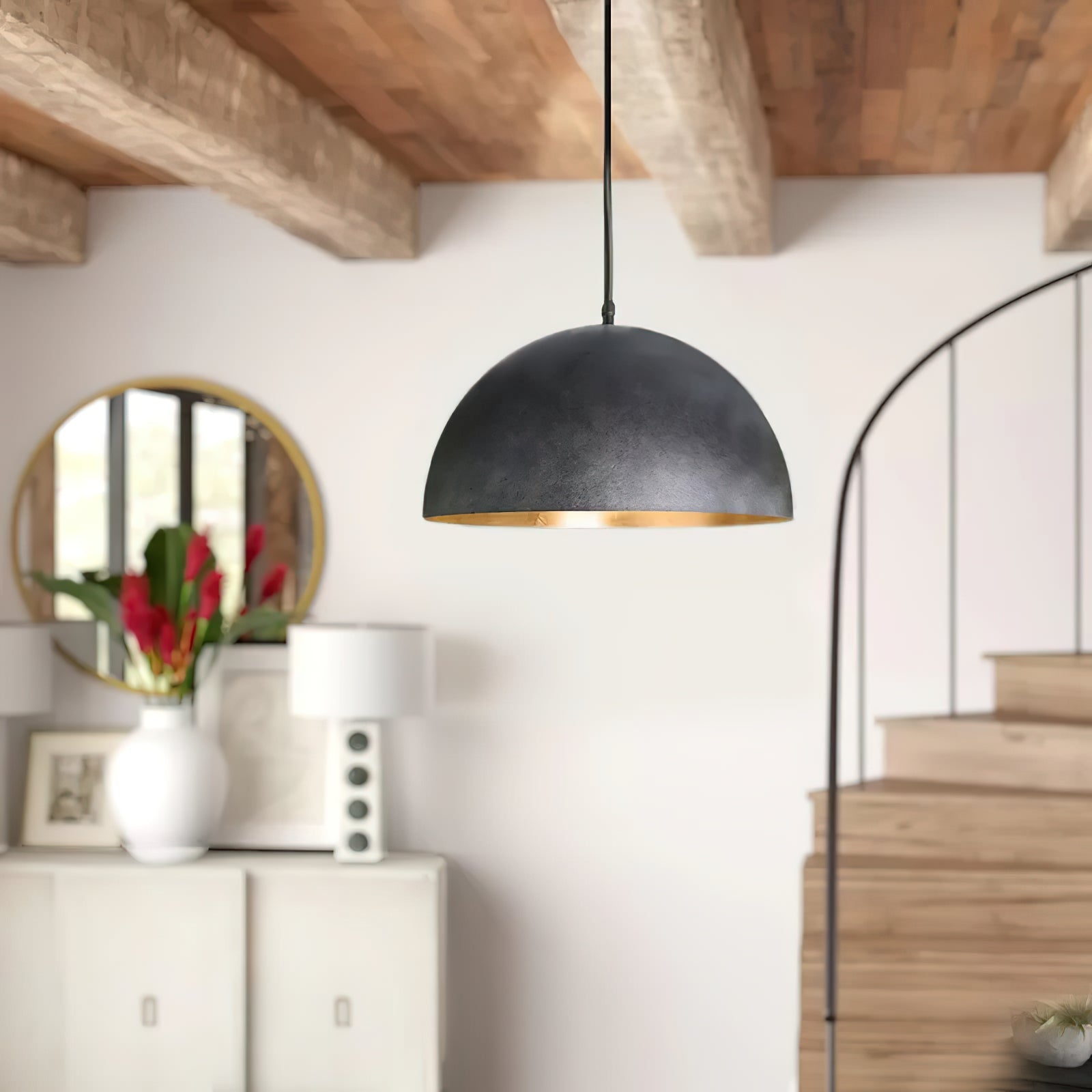 Aphais Modern Minimalist Vintage Metal Pendant Lamp - Lamp Copper