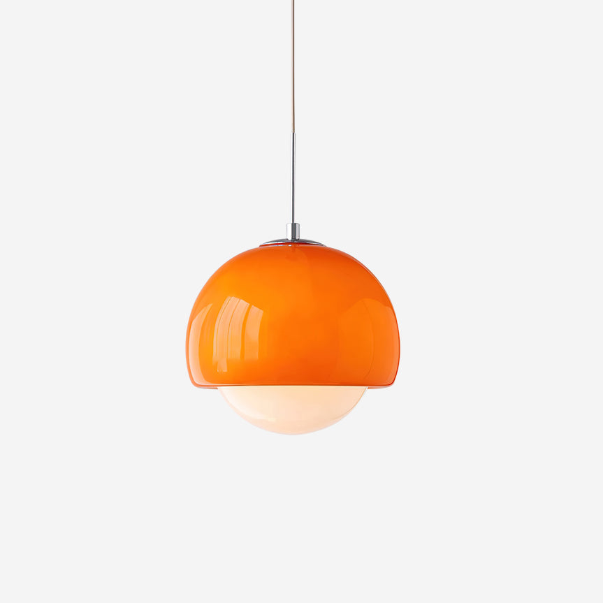 Pendant Light Glass Globe Retro Modern Style Colorful Soft Illumination - Lamp Copper