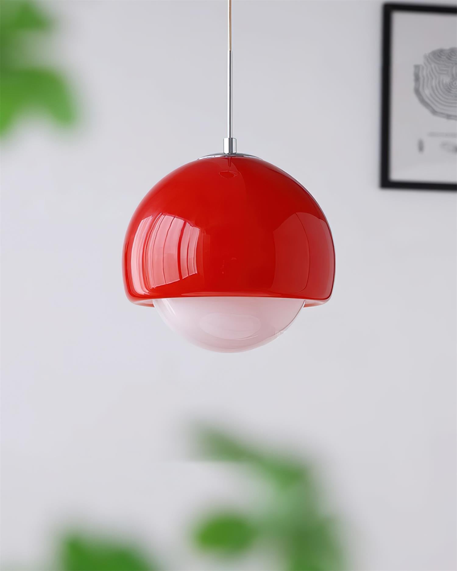 Pendant Light Glass Globe Retro Modern Style Colorful Soft Illumination - Lamp Copper