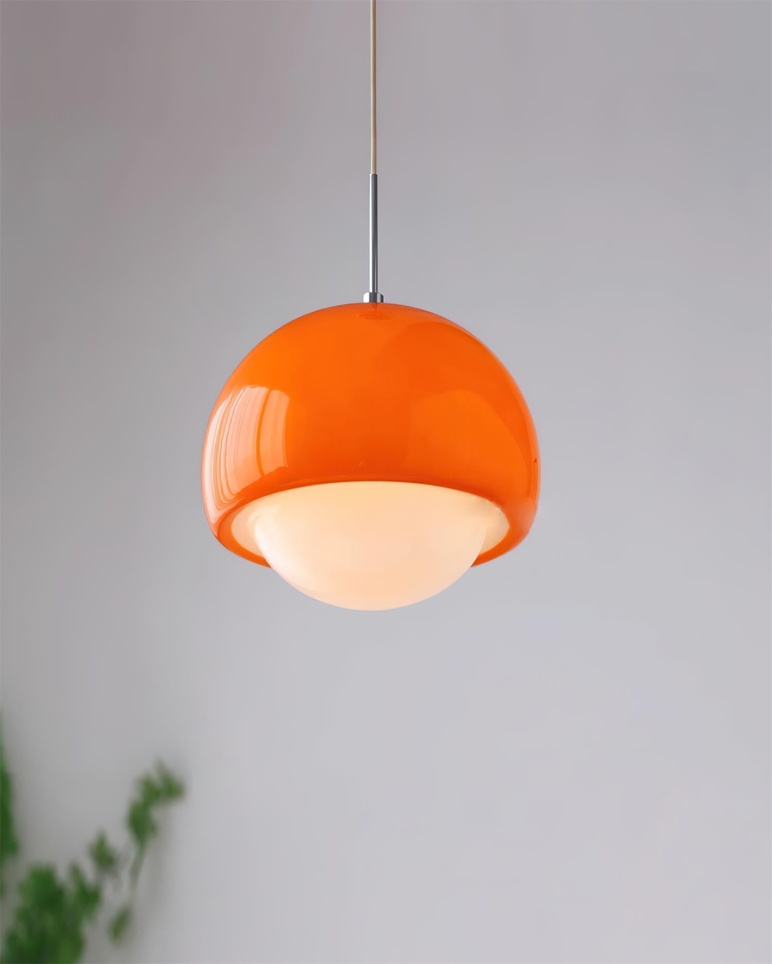 Pendant Light Glass Globe Retro Modern Style Colorful Soft Illumination - Lamp Copper