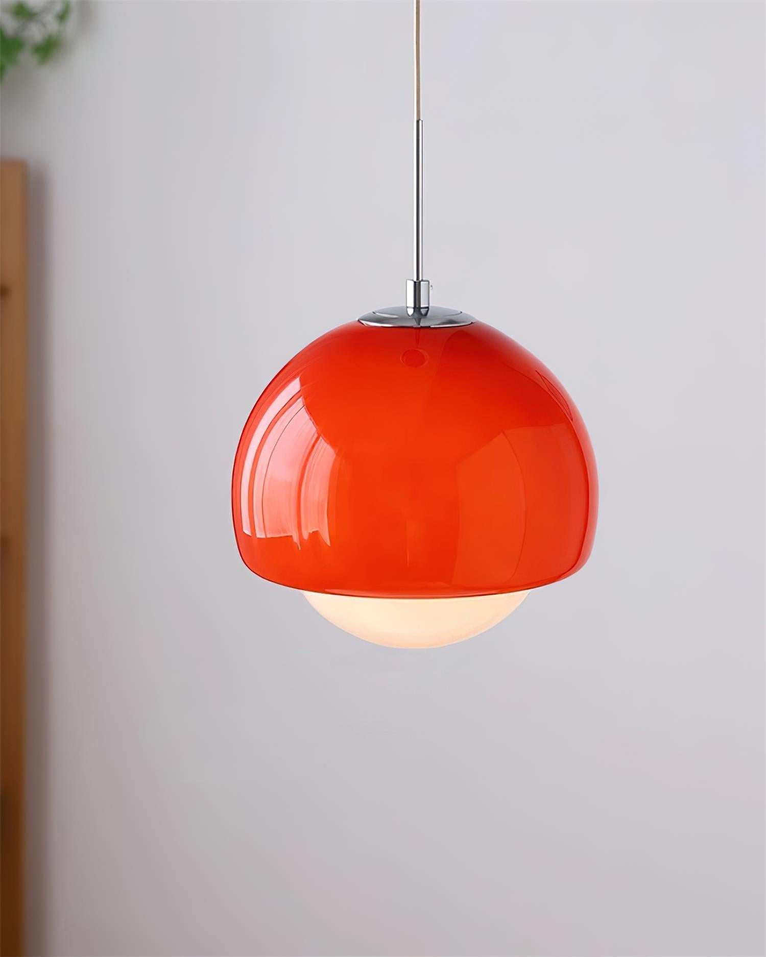 Pendant Light Glass Globe Retro Modern Style Colorful Soft Illumination - Lamp Copper