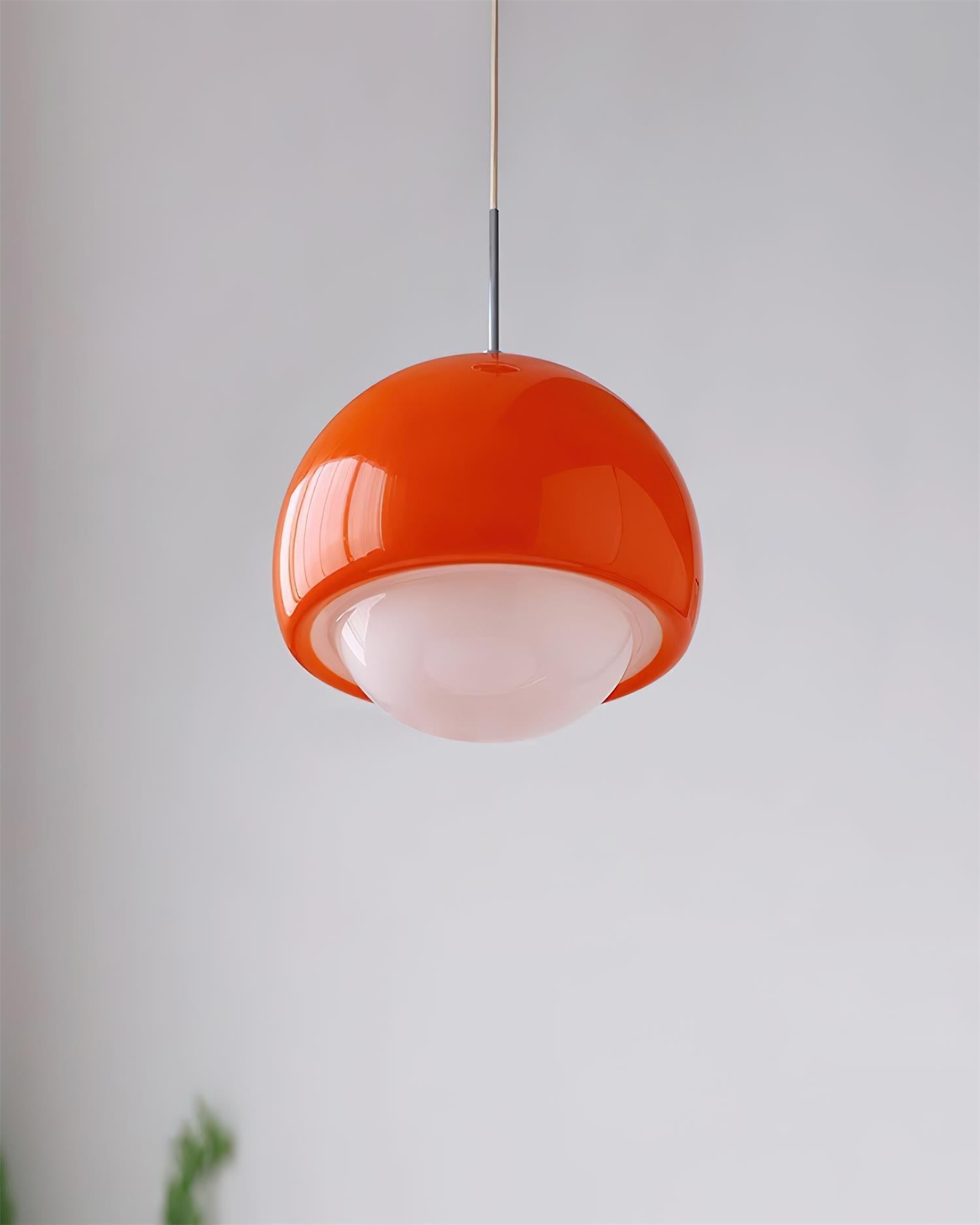 Pendant Light Glass Globe Retro Modern Style Colorful Soft Illumination - Lamp Copper