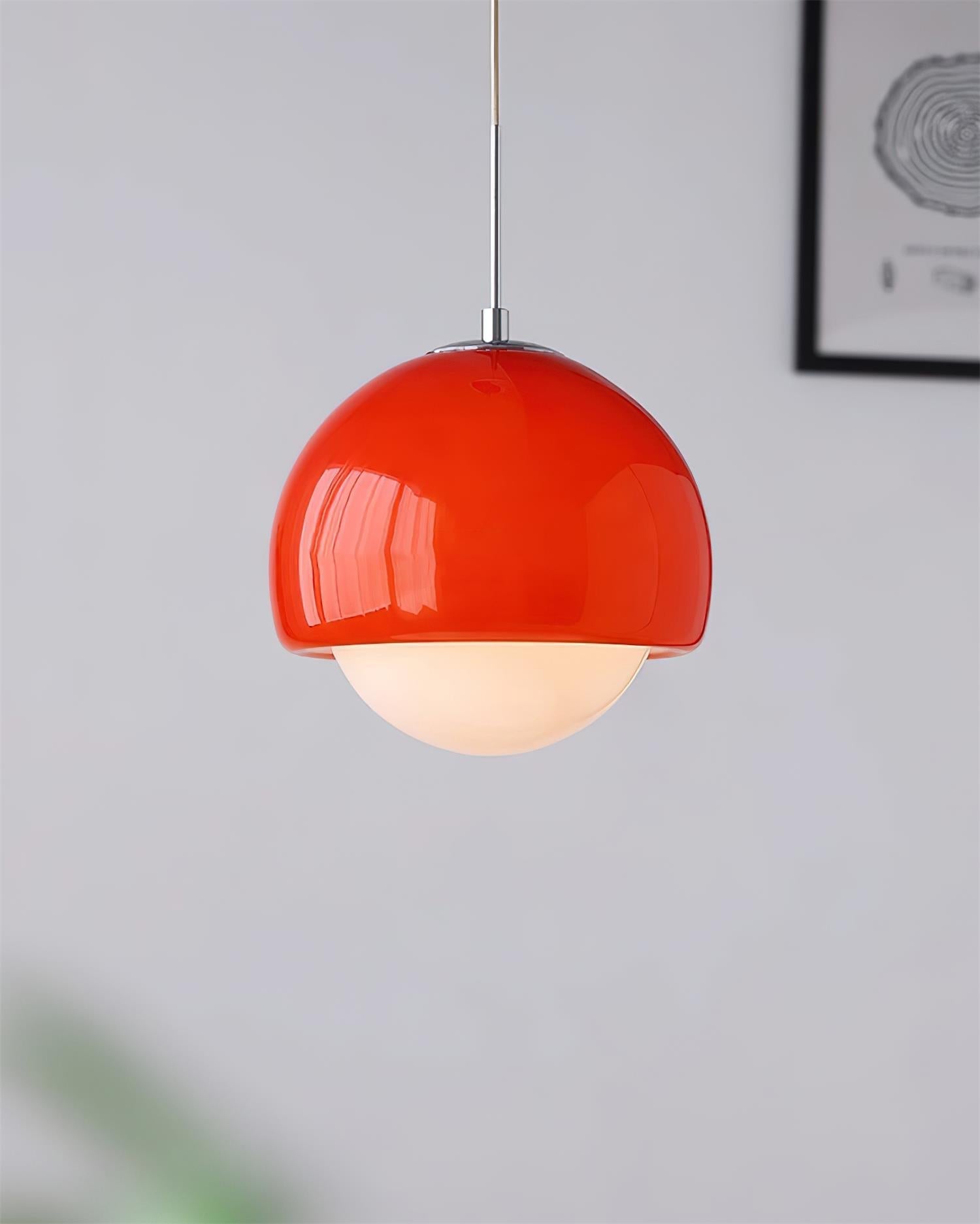 Pendant Light Glass Globe Retro Modern Style Colorful Soft Illumination - Lamp Copper