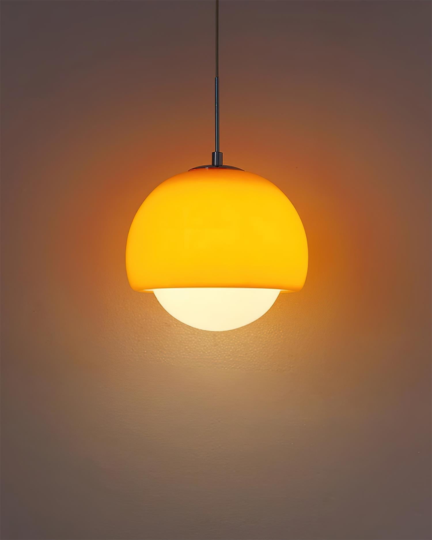 Pendant Light Glass Globe Retro Modern Style Colorful Soft Illumination - Lamp Copper