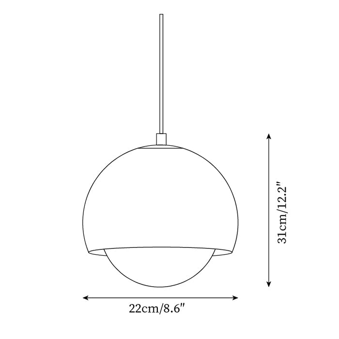 Pendant Light Glass Globe Retro Modern Style Colorful Soft Illumination - Lamp Copper
