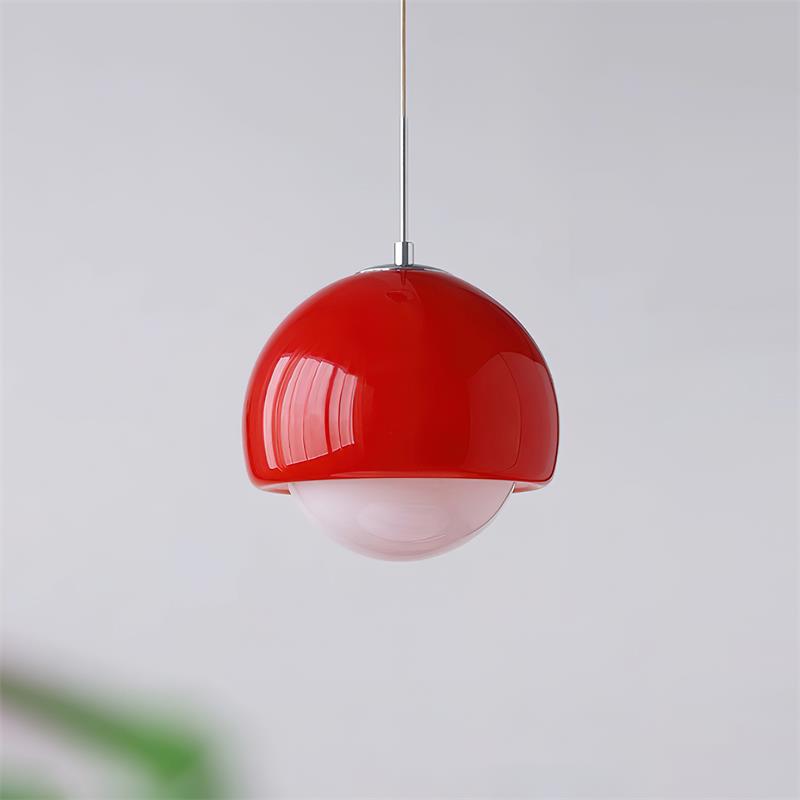 Pendant Light Glass Globe Retro Modern Style Colorful Soft Illumination - Lamp Copper