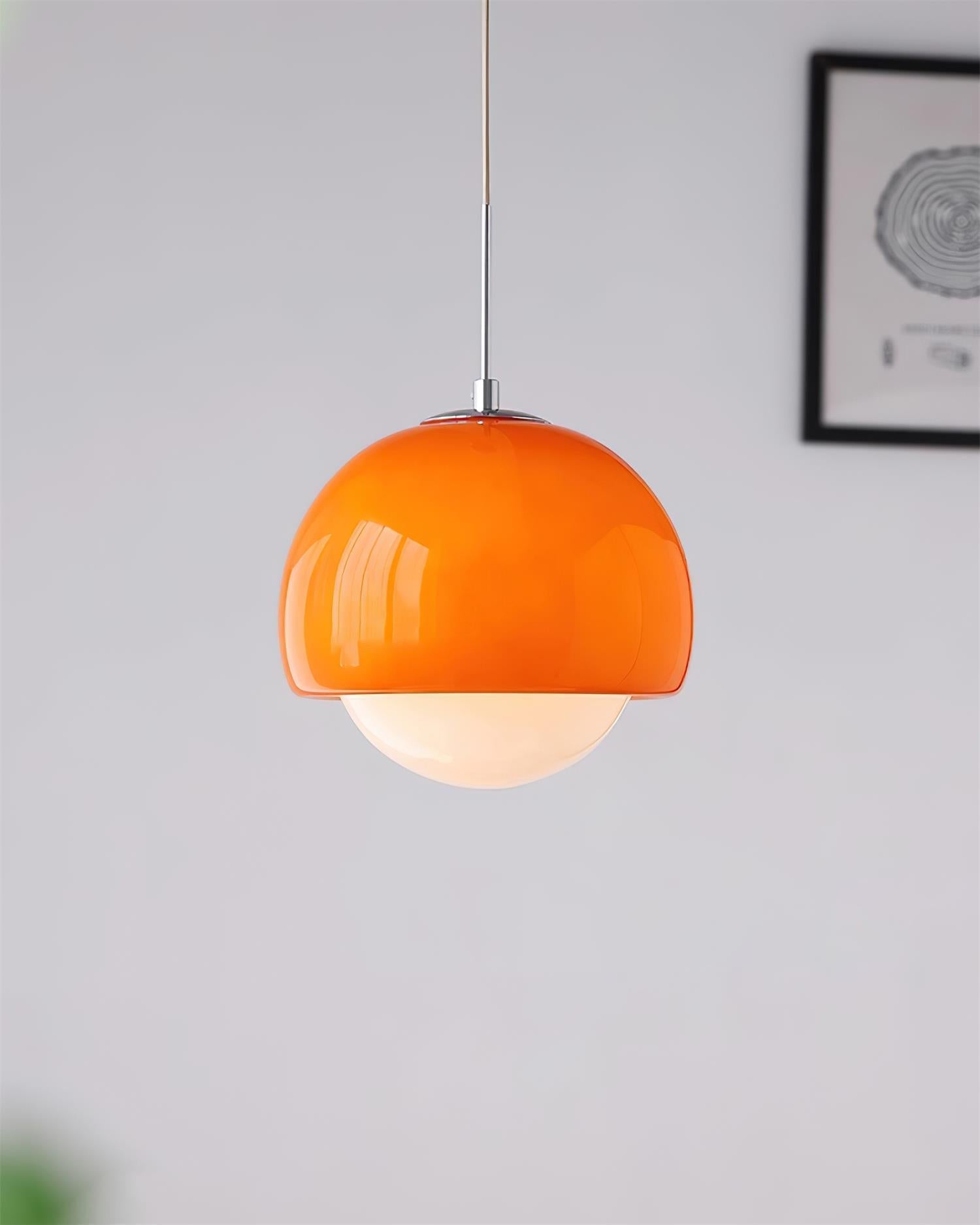 Pendant Light Glass Globe Retro Modern Style Colorful Soft Illumination - Lamp Copper