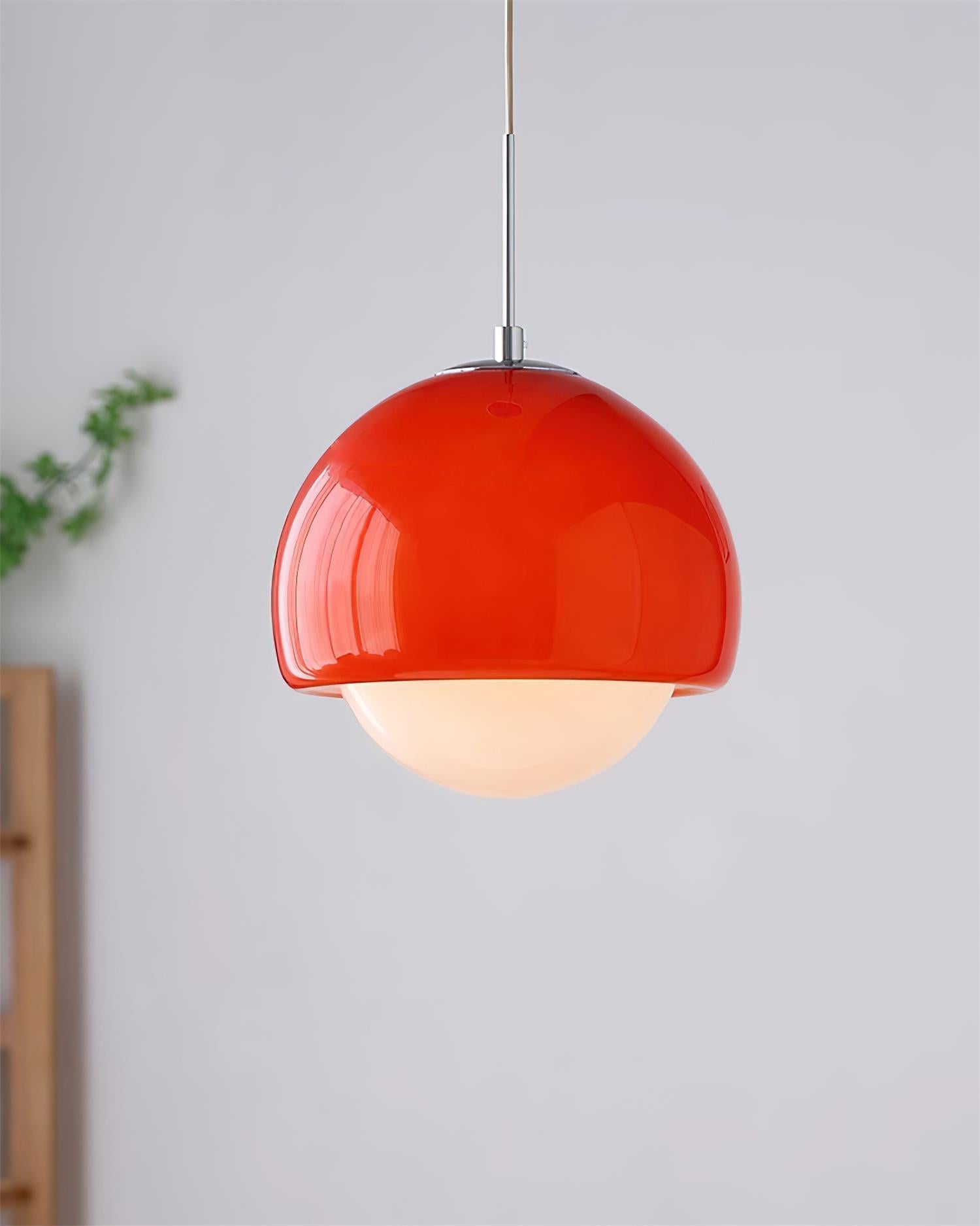 Pendant Light Glass Globe Retro Modern Style Colorful Soft Illumination - Lamp Copper
