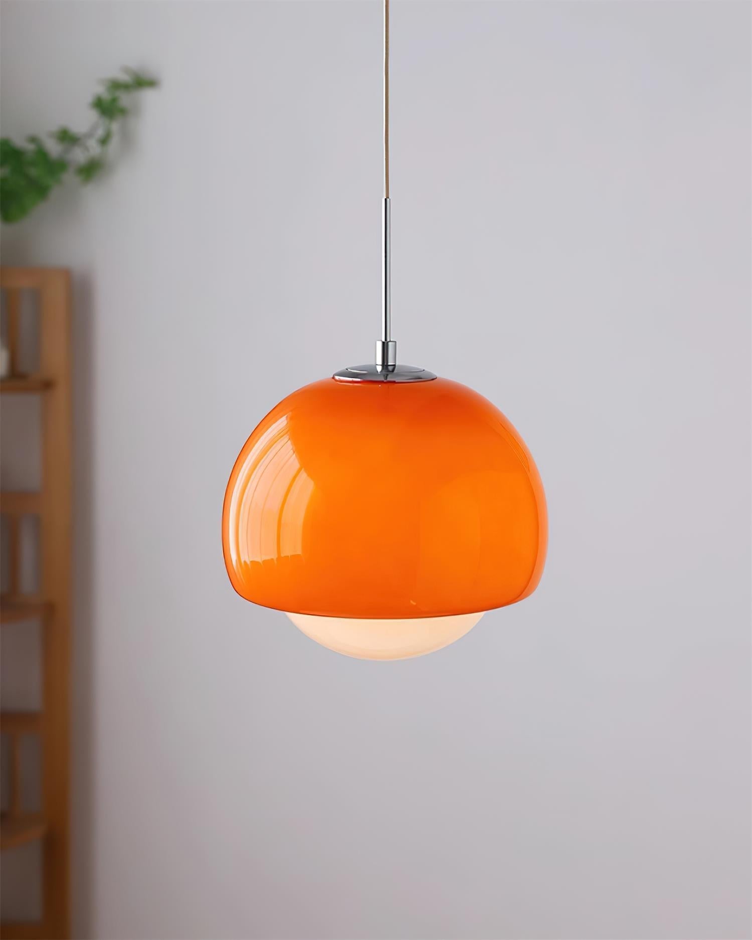 Pendant Light Glass Globe Retro Modern Style Colorful Soft Illumination - Lamp Copper