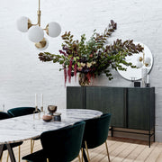 Uzorus Art Bouquet Velvet Green Glass Chandelier - Lamp Copper