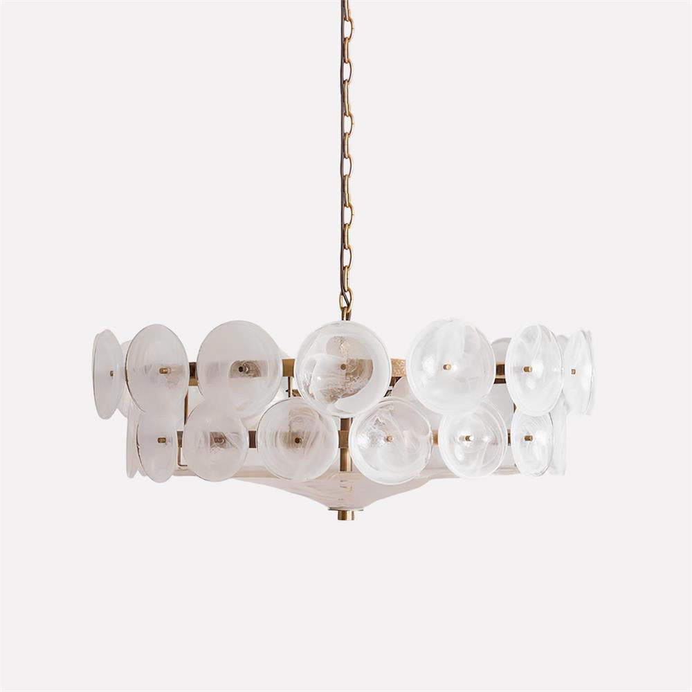 Ventilo Amber Glass Chandelier - Lamp Copper