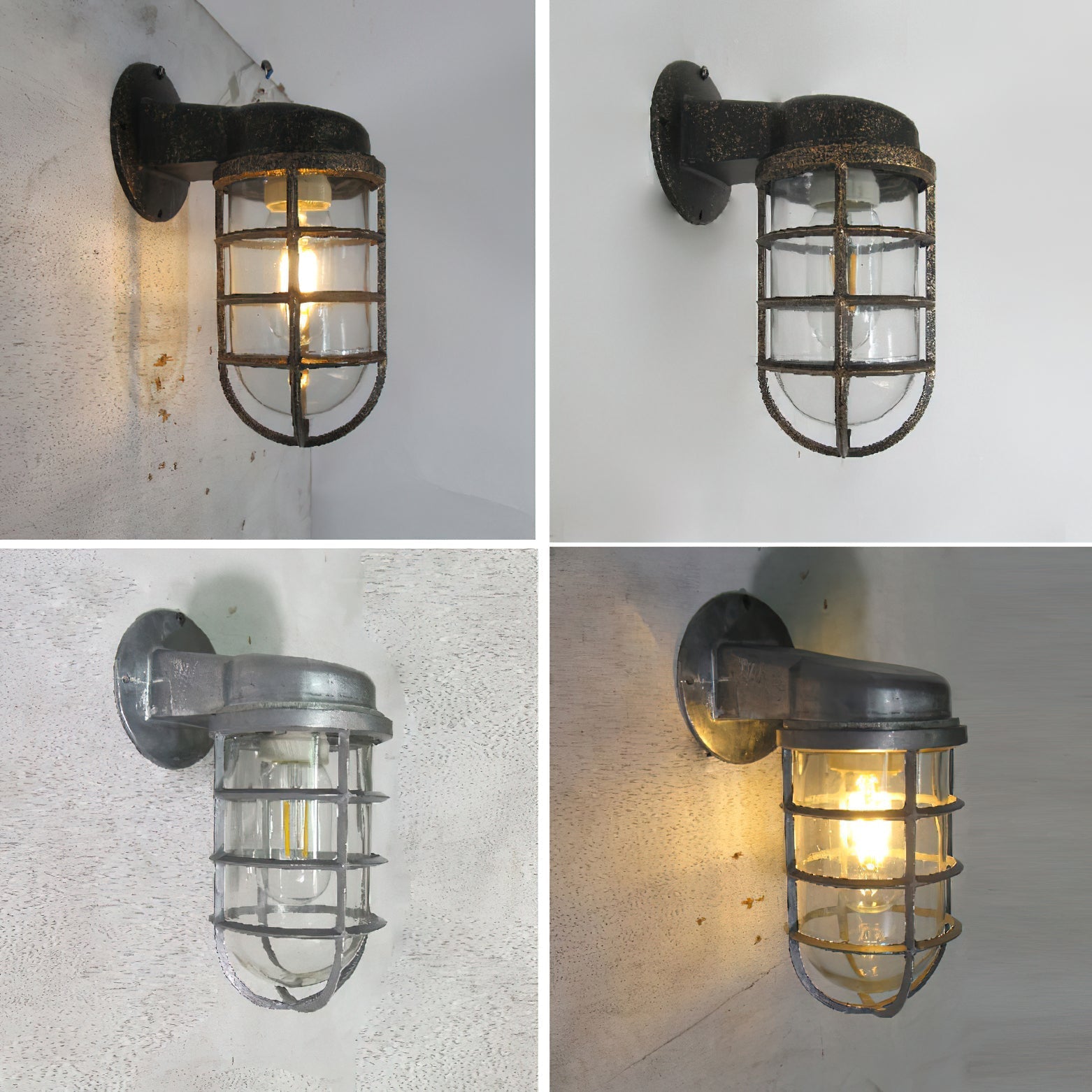 Ozorel Vintage Unique Metal Glass Wall Lamp - Lamp Copper