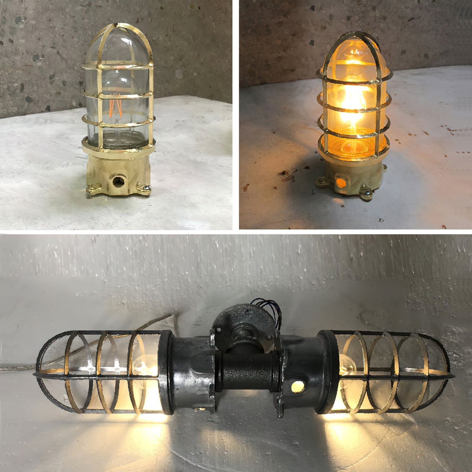 Ozorel Vintage Unique Metal Glass Wall Lamp - Lamp Copper