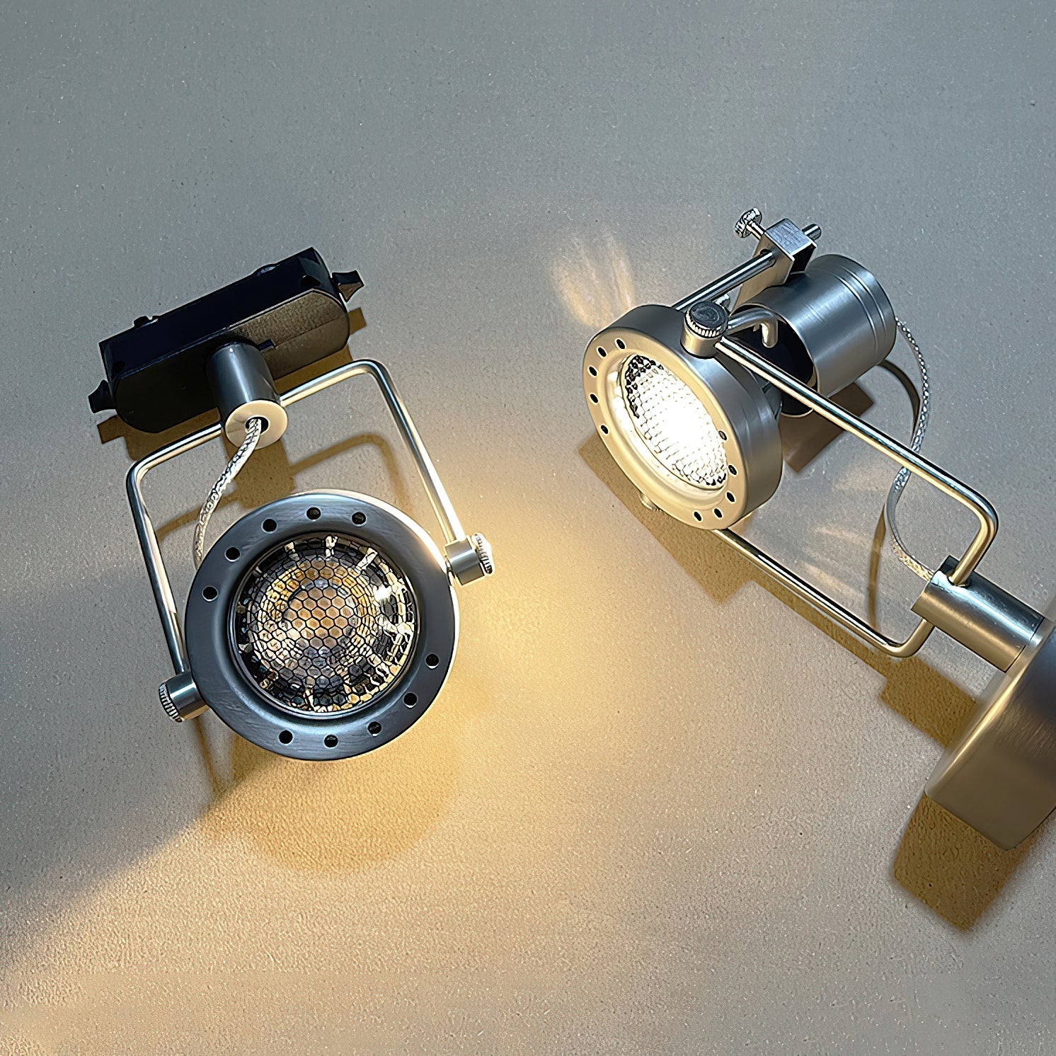 Ivelor Vintage Industrial Metal Glass Track Lights - Lamp Copper