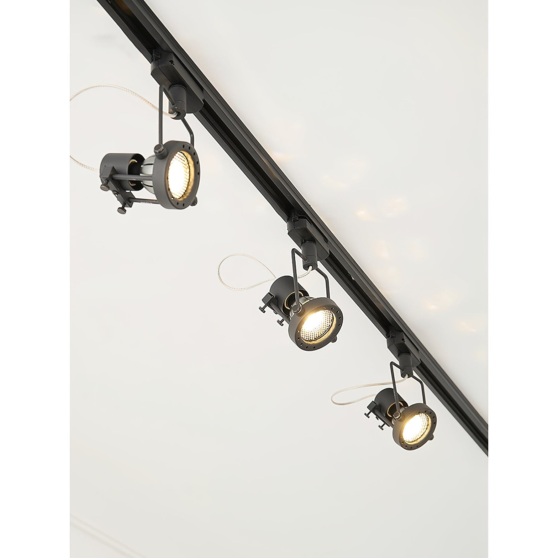 Ivelor Vintage Industrial Metal Glass Track Lights - Lamp Copper