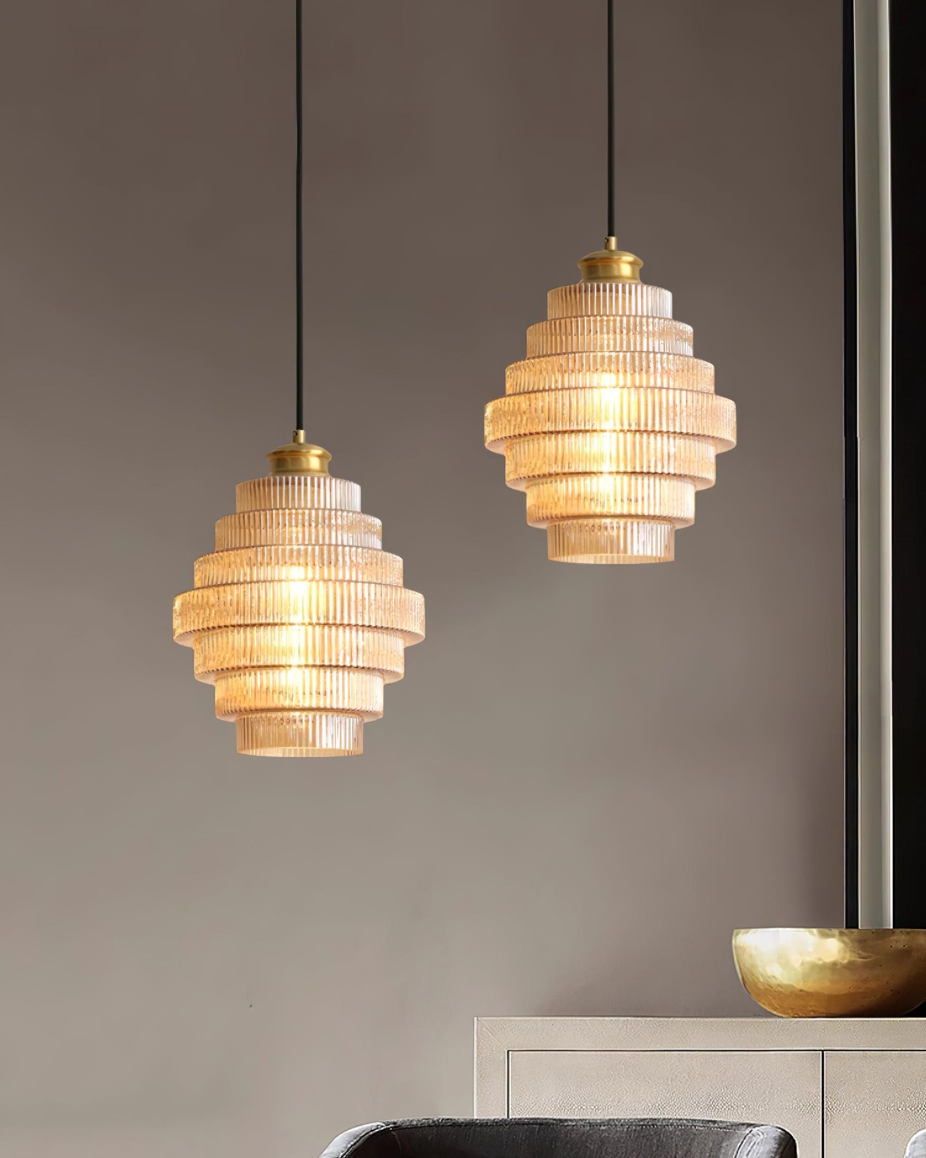 Amara Glass Pendant Lamp - Lamp Copper