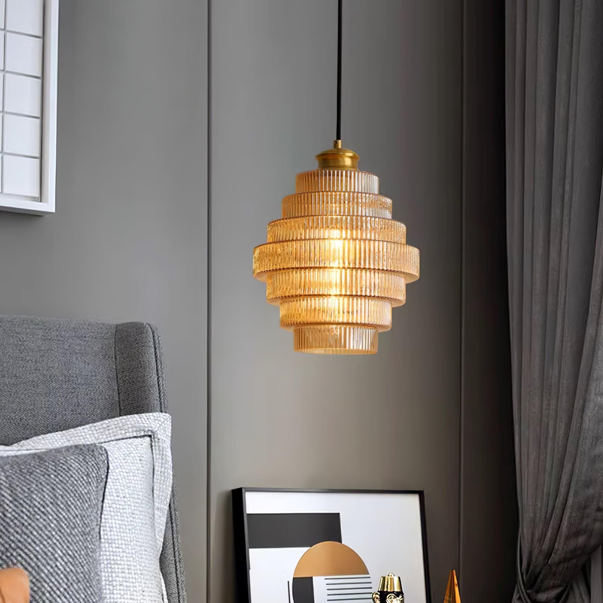 Amara Glass Pendant Lamp - Lamp Copper