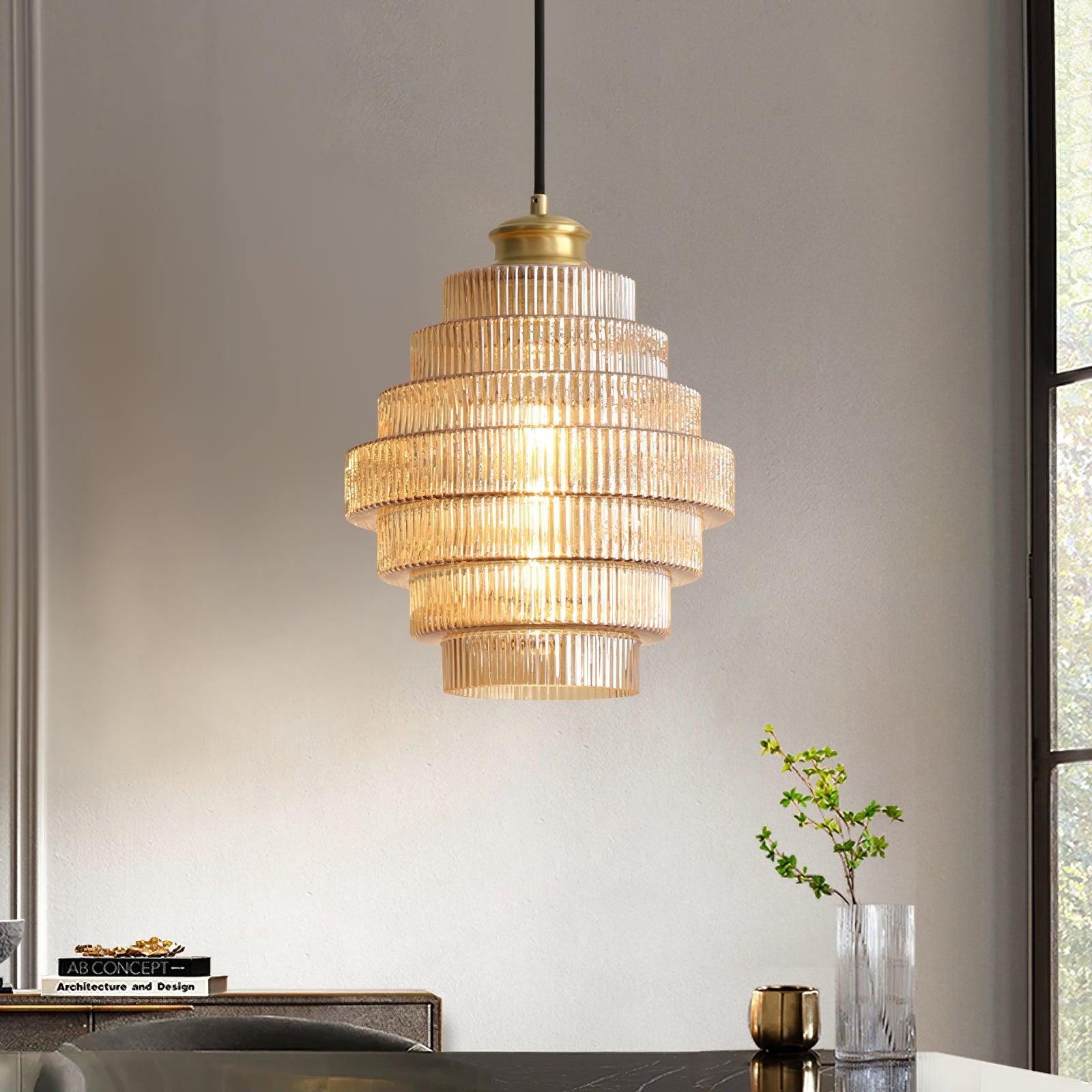 Amara Glass Pendant Lamp - Lamp Copper