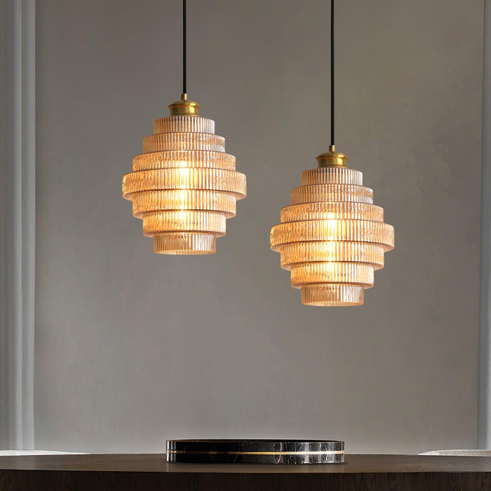 Amara Glass Pendant Lamp - Lamp Copper