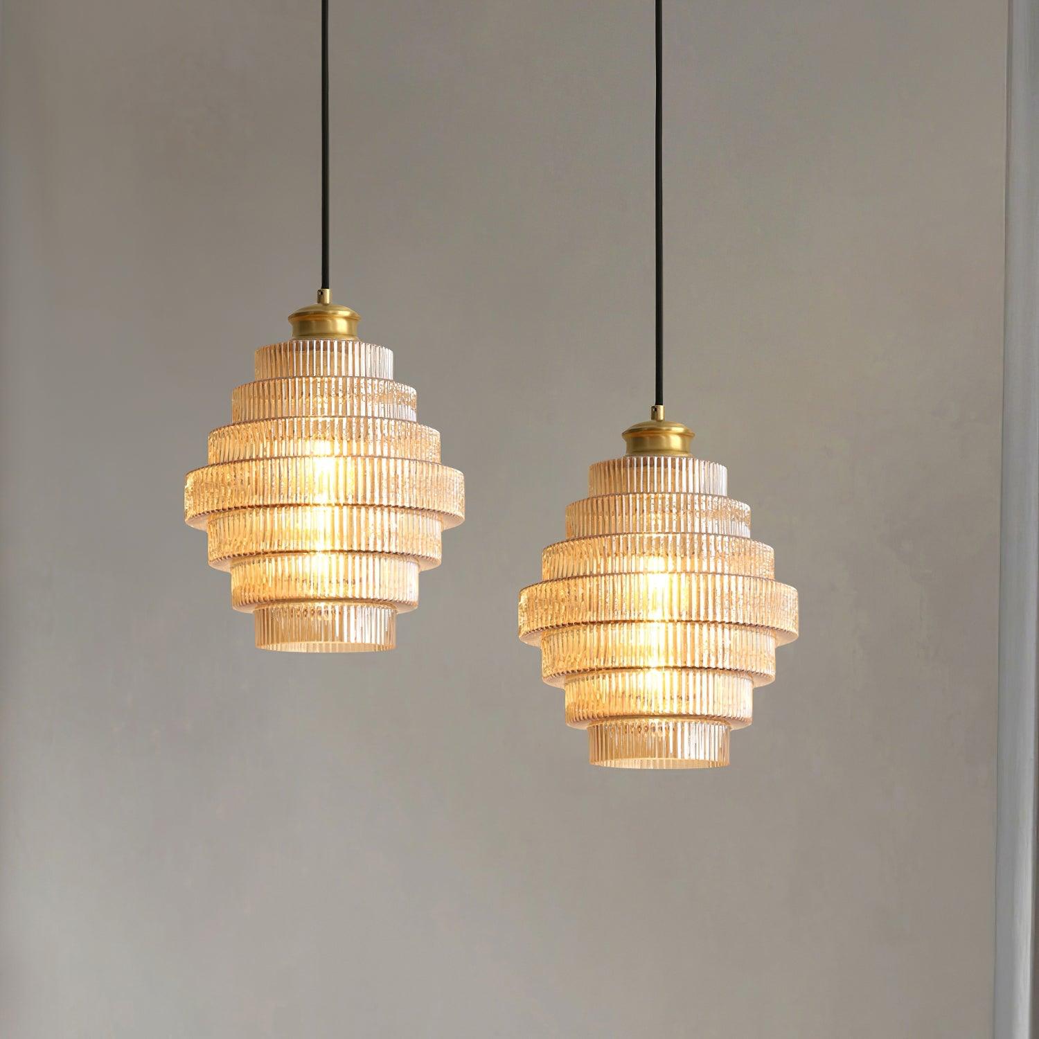 Amara Glass Pendant Lamp - Lamp Copper