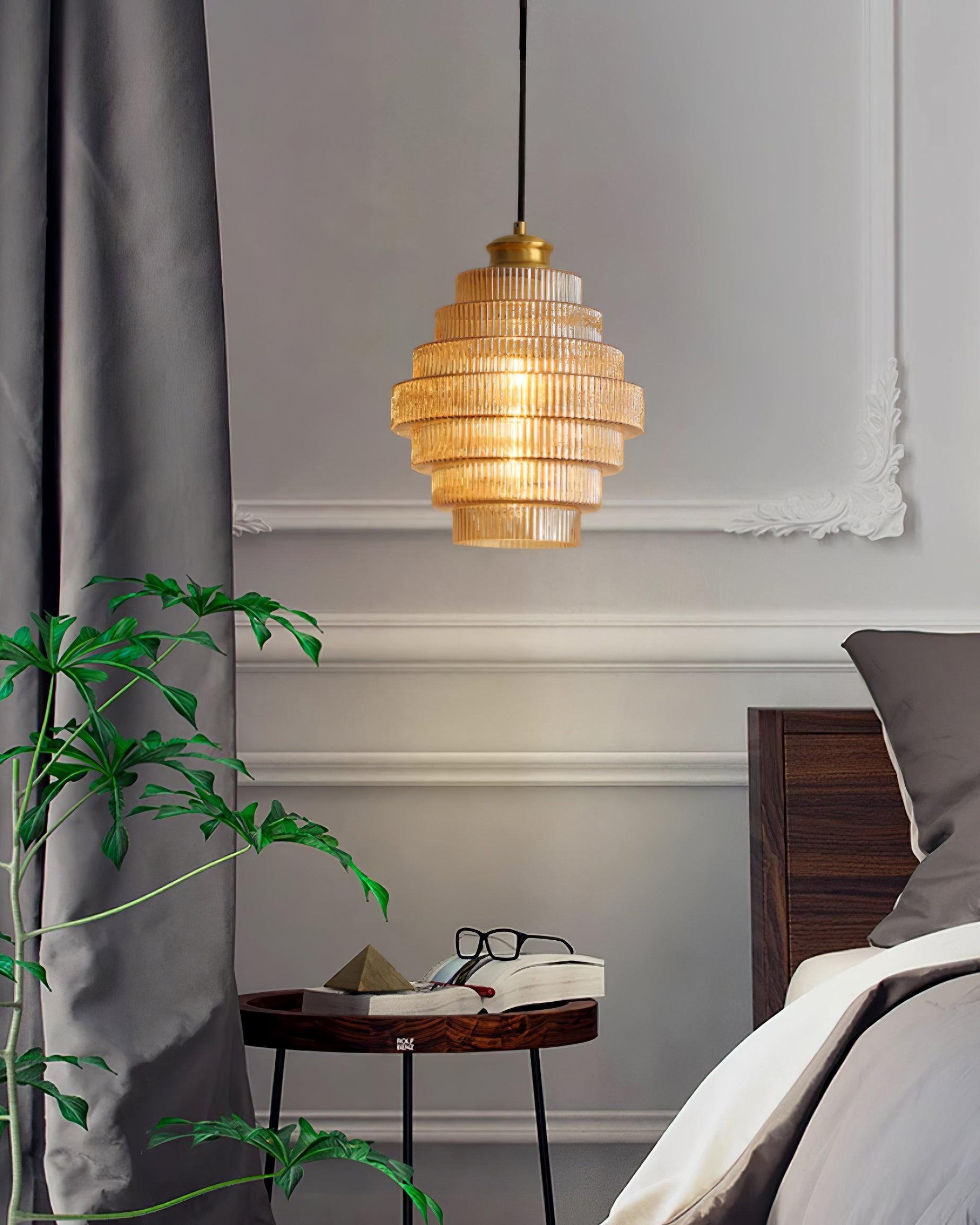 Amara Glass Pendant Lamp - Lamp Copper