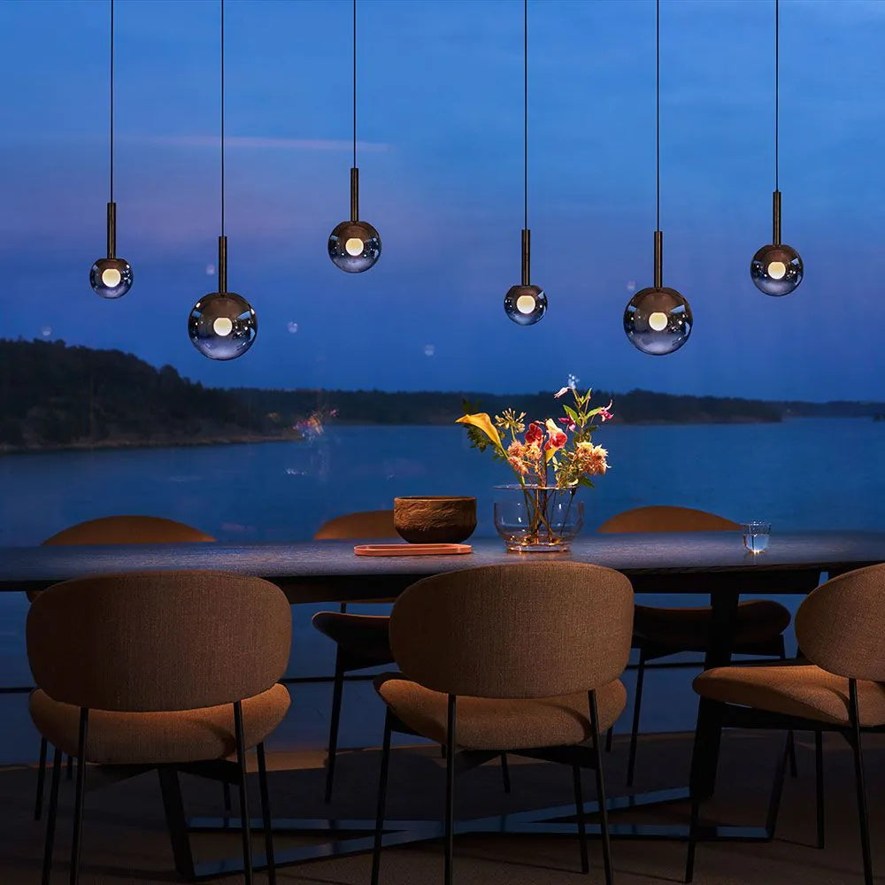 Vetheel Traditional Cloud Metal Glass Pendant Lamp - Lamp Copper