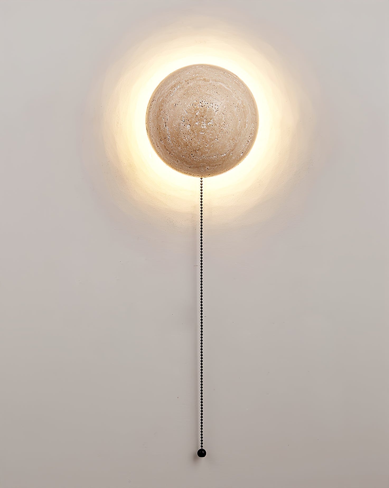 Nyvarion Minimalist Travertine Wall Light - Lamp Copper
