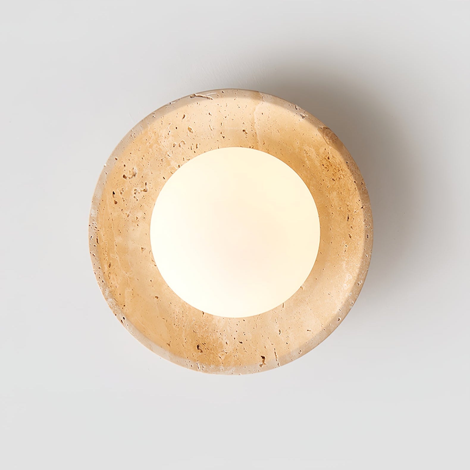 Cataliel Minimalist Travertine Ceiling Light - Lamp Copper